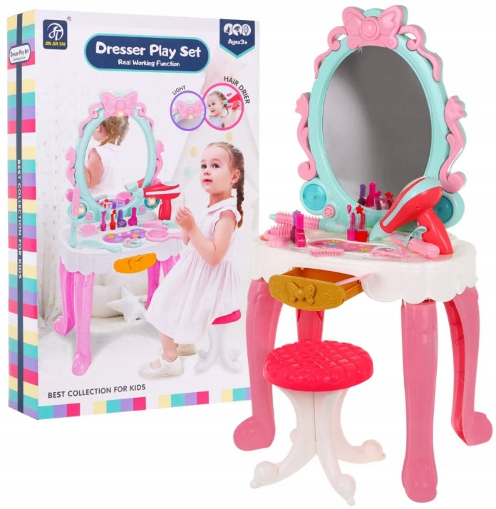 INTERACTIVE DRESSING TABLE FOR GIRLS PRINCESS STOOL DRYER ZDZ7938