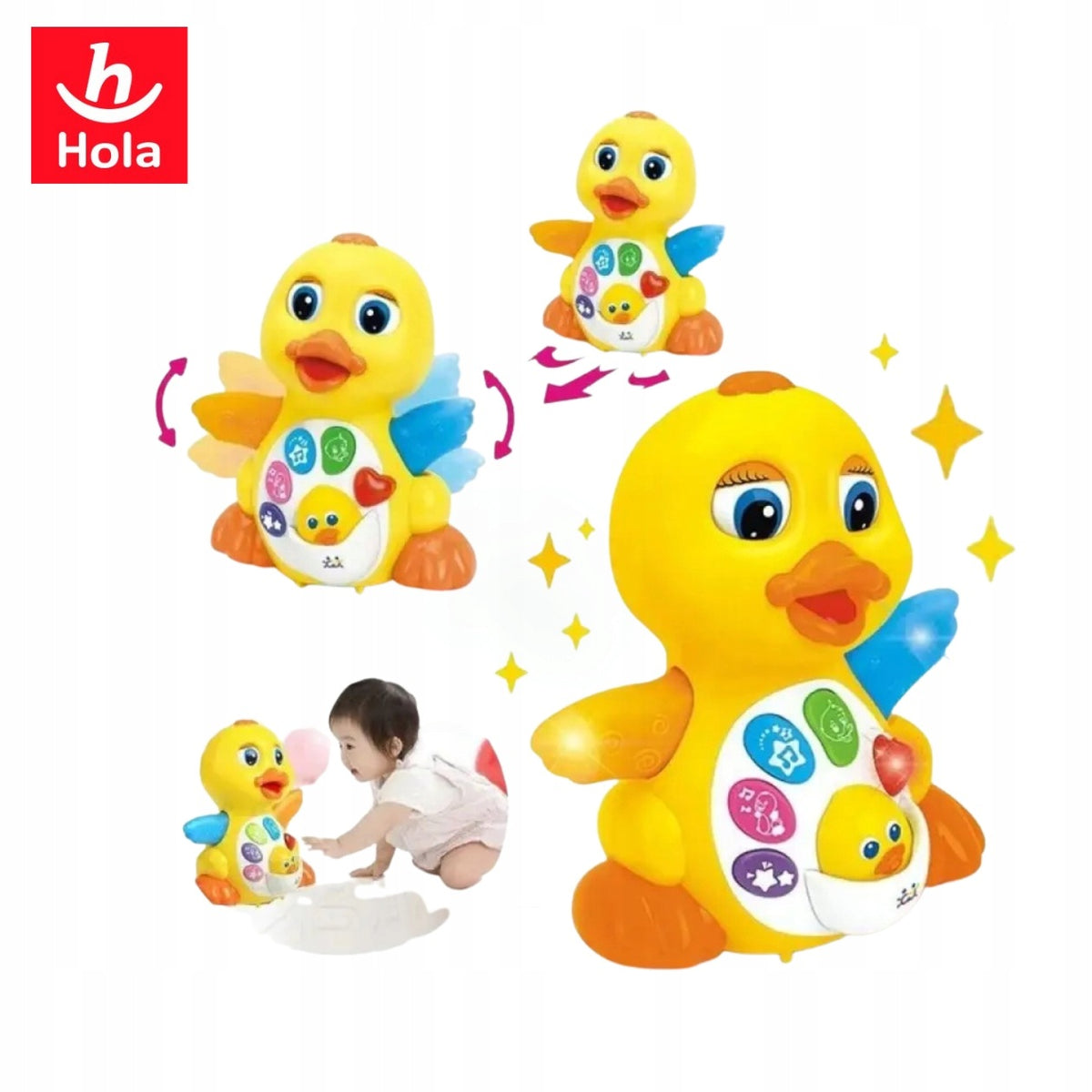 INTERACTIVE DUCK GAME RIDES WAVING WINGS HEART QUACKS Brand MalPlay