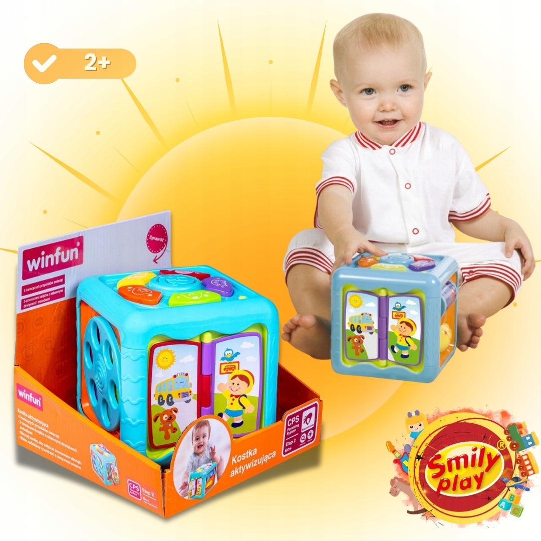 INTERACTIVE EDUCATIONAL CUBE Winfun Sound Light PL for 6 Months Packaging status original