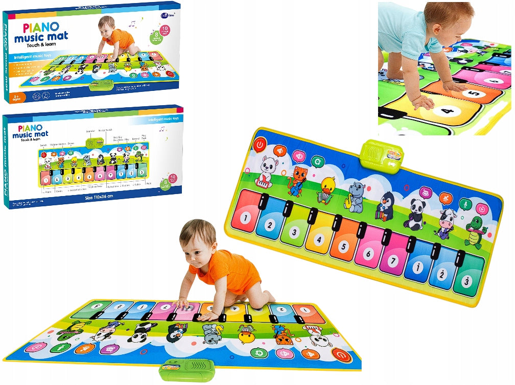 INTERACTIVE EDUCATIONAL MAT CARTOON ANIMAL SOUNDS SENSORY PIANO EAN (GTIN) 5906063031683