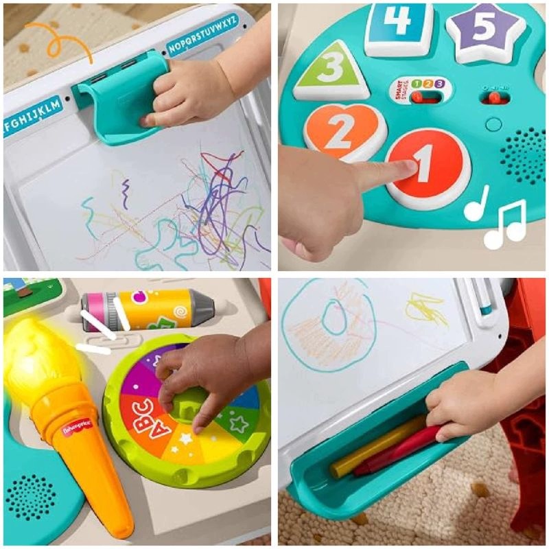 INTERACTIVE EDUCATIONAL TABLE FOR CHILDREN MULTIFUNCTIONAL TABLE 4IN1 6M+ Manufacturer code JDL65