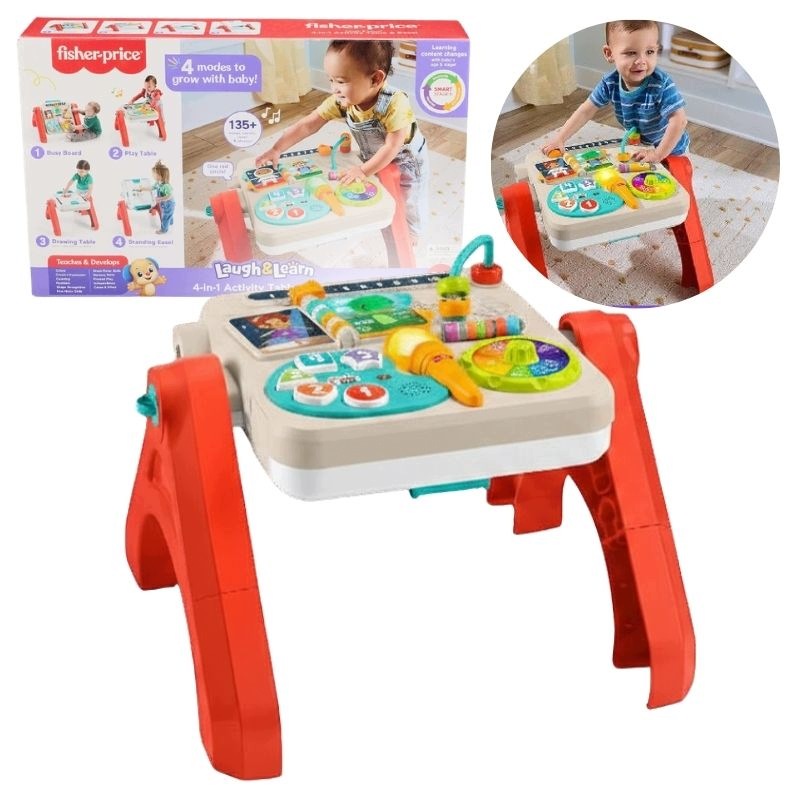 INTERACTIVE EDUCATIONAL TABLE FOR CHILDREN MULTIFUNCTIONAL TABLE 4IN1 6M+