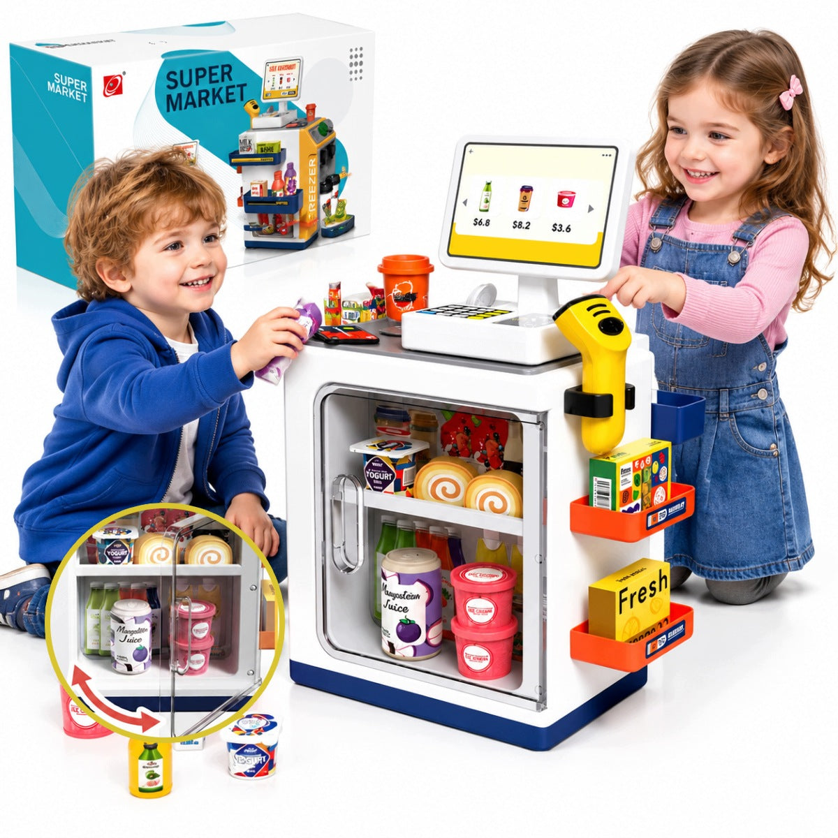 INTERACTIVE EDUCATIONAL TOY FOR ROLE PLAY WITH 46 ELEMENTS FROM 3 YEARS