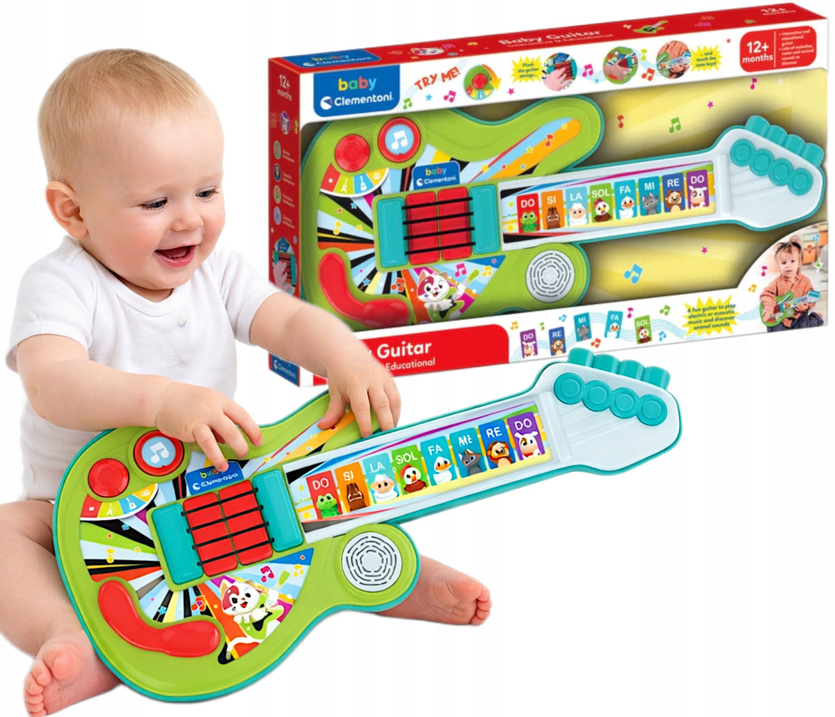 INTERACTIVE GUITAR MUSICAL INSTRUMENT FOR CHILDREN CLEMENTONI