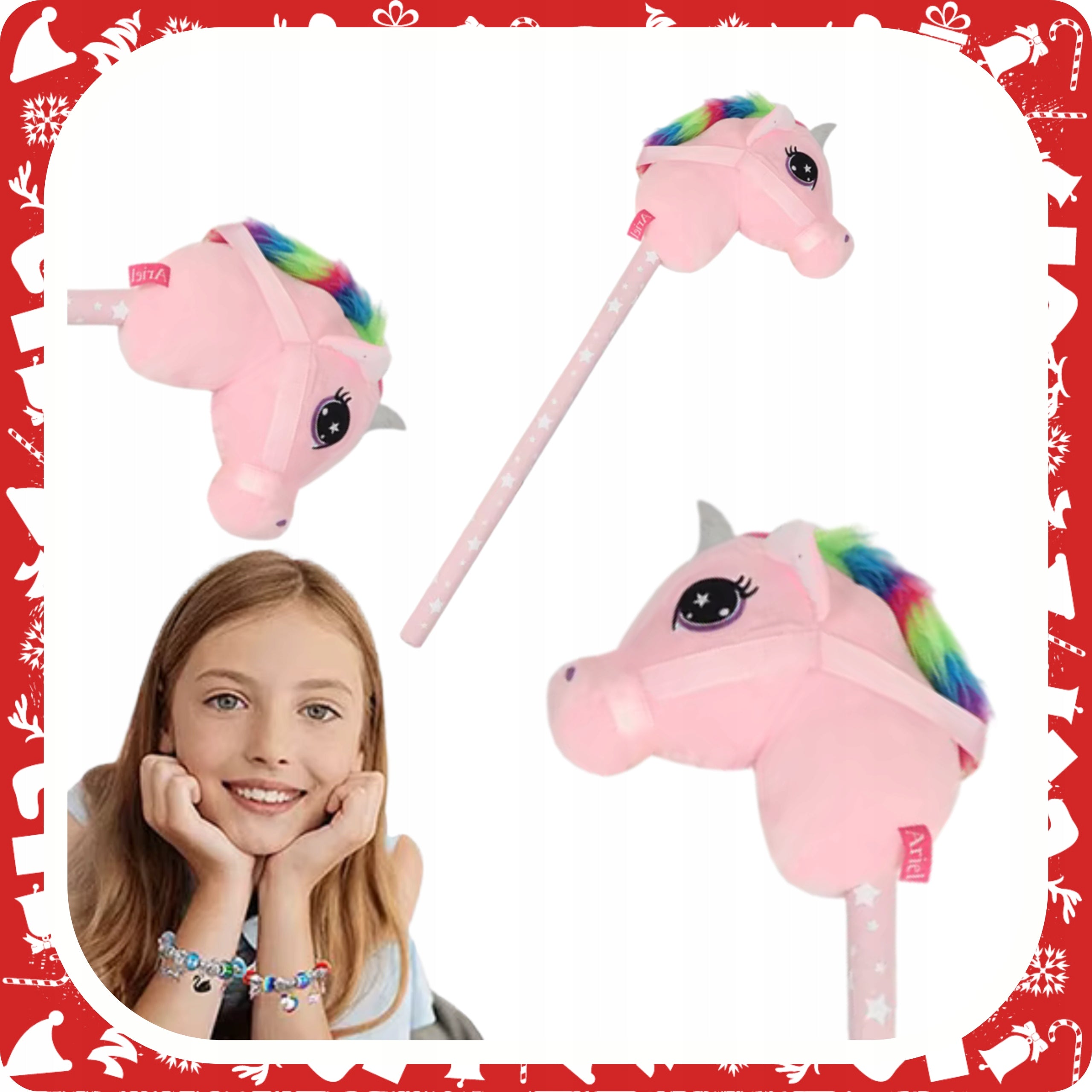 INTERACTIVE HORSE ON STICK TOY HORSE HEAD HOBBY HORSE SOUND Brand no brand
