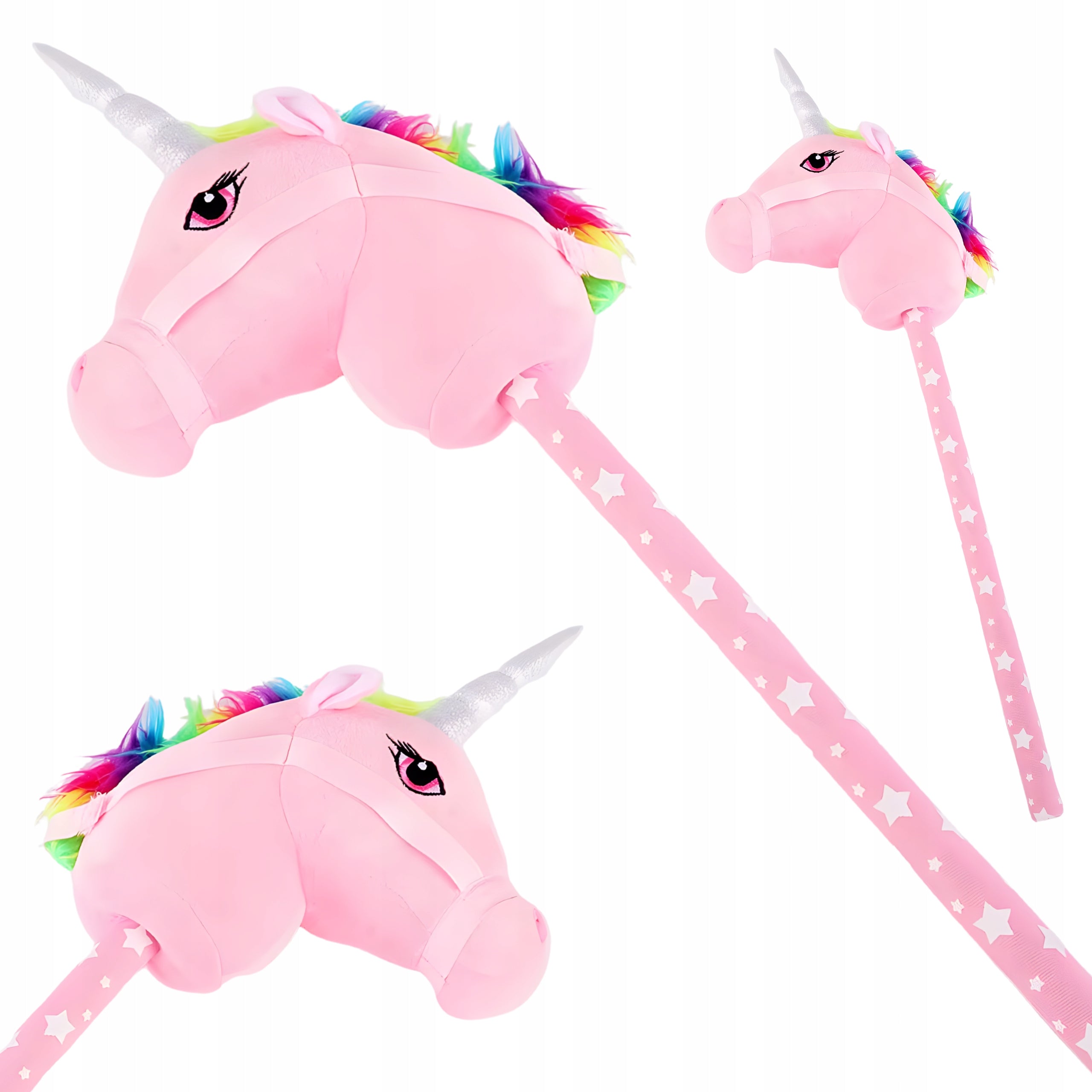 INTERACTIVE HORSE ON STICK TOY HORSE HEAD HOBBY HORSE SOUND