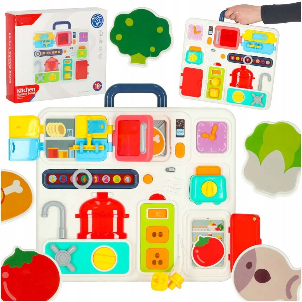INTERACTIVE LITTLE EXPLORER MANIPULATION BOARD FOR CHILDREN SENSORY Batteries 3x AA
