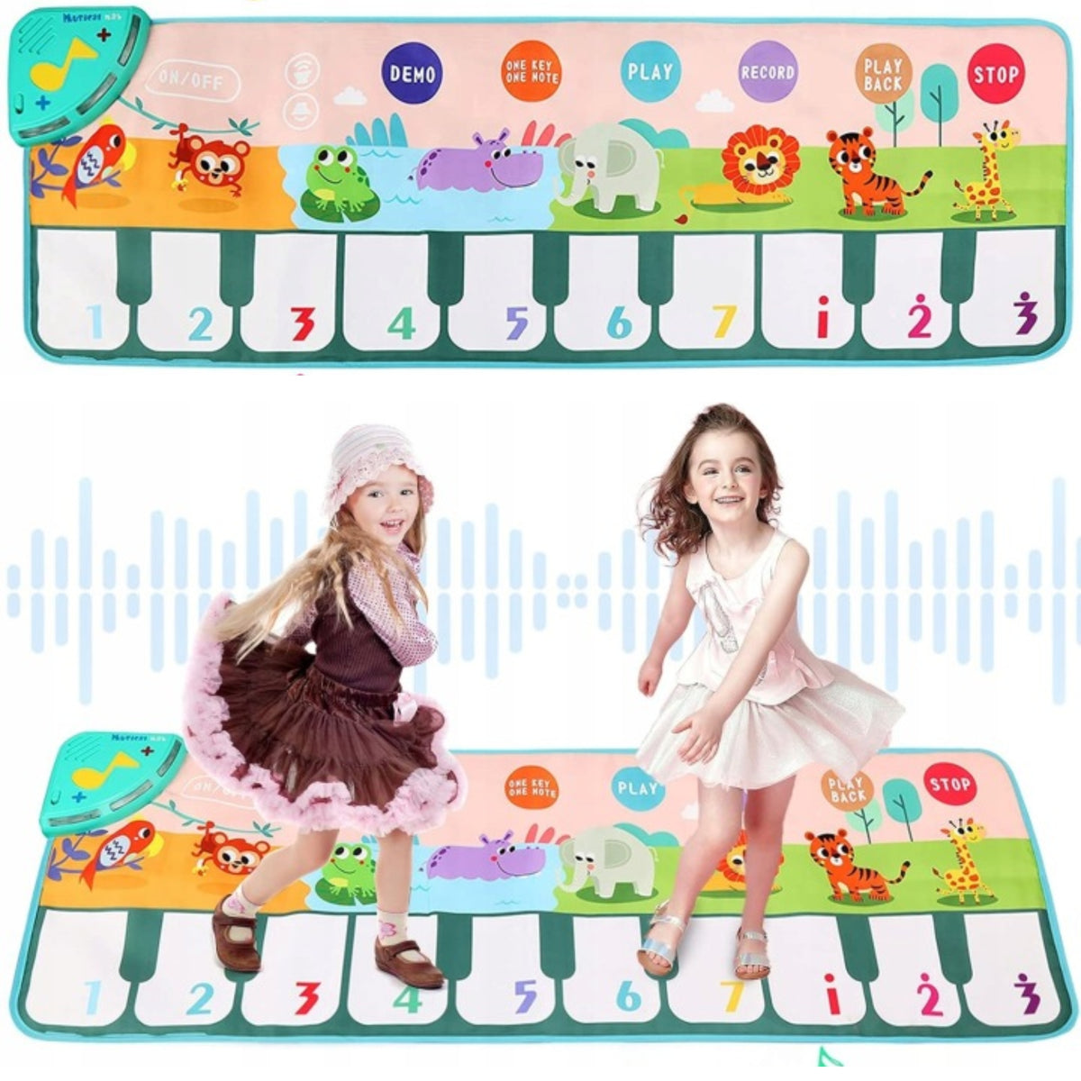 INTERACTIVE MAT PLAYING PIANO 110CM EDUCATIONAL MOVEMENT MUSIC FUN