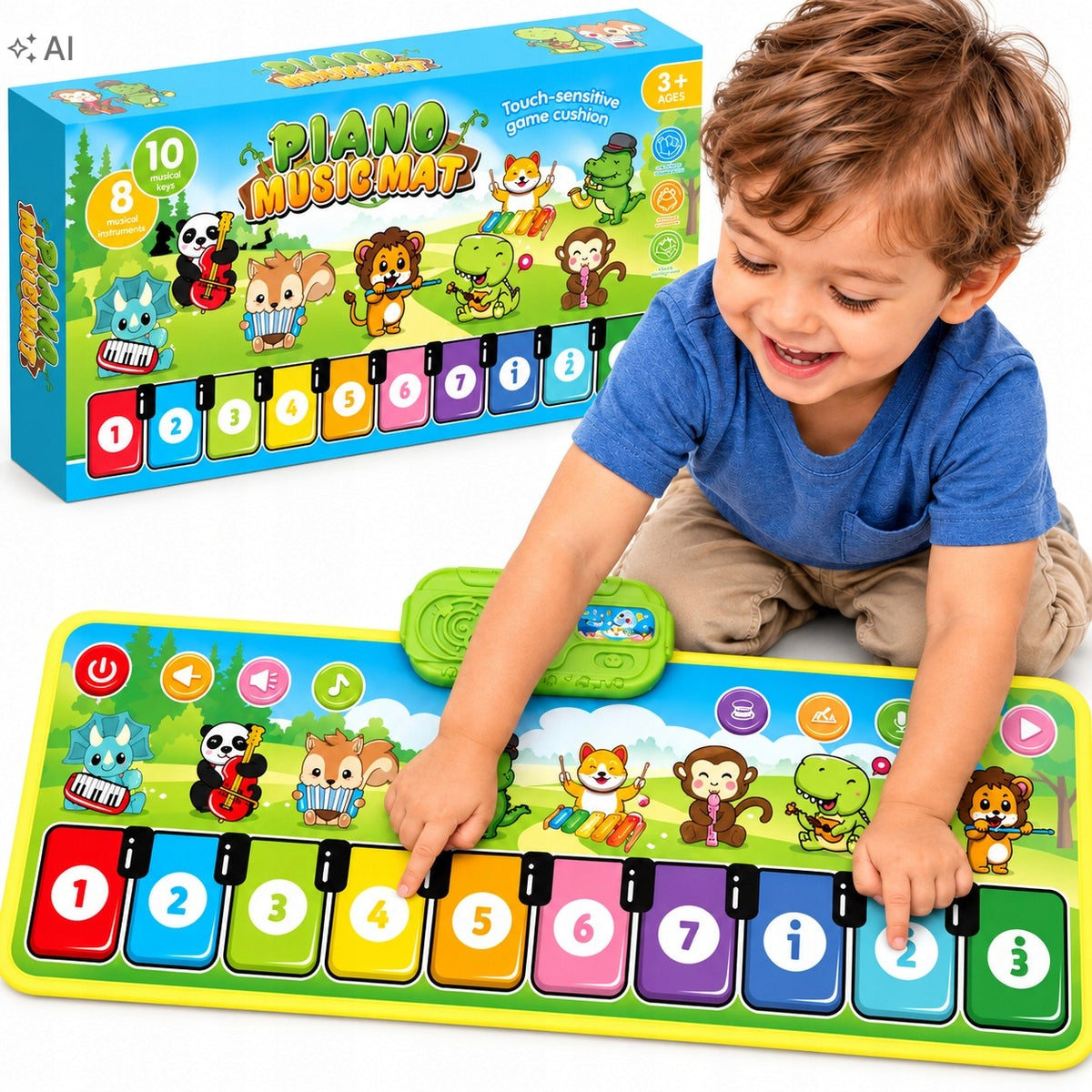 INTERACTIVE MAT PLAYING PIANO 110CM EDUCATIONAL MOVEMENT MUSIC FUN