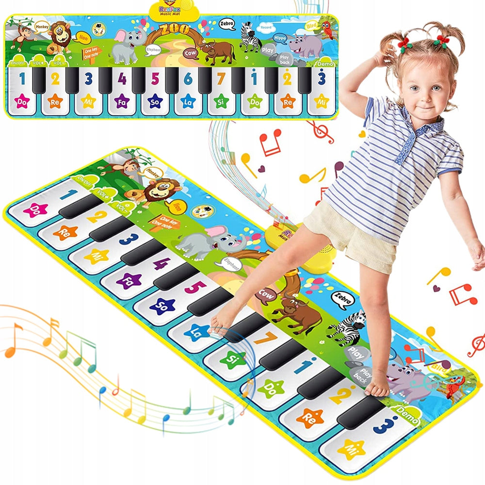 INTERACTIVE MAT PLAYING PIANO 120CM EDUCATIONAL MOVEMENT MUSIC FUN