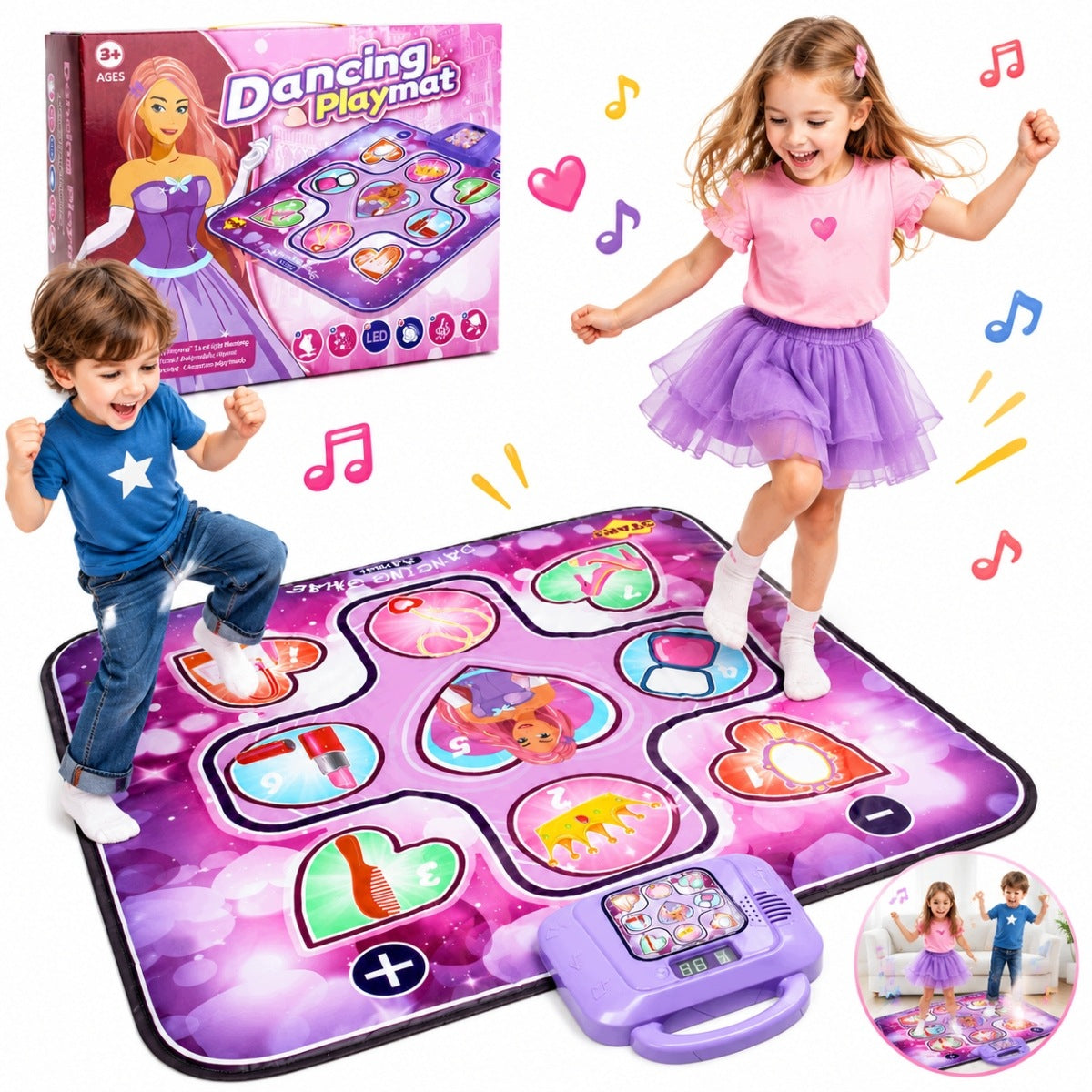 INTERACTIVE MUSIC DANCE MAT FOR CHILDREN 6 LED MODES 2026 NEW