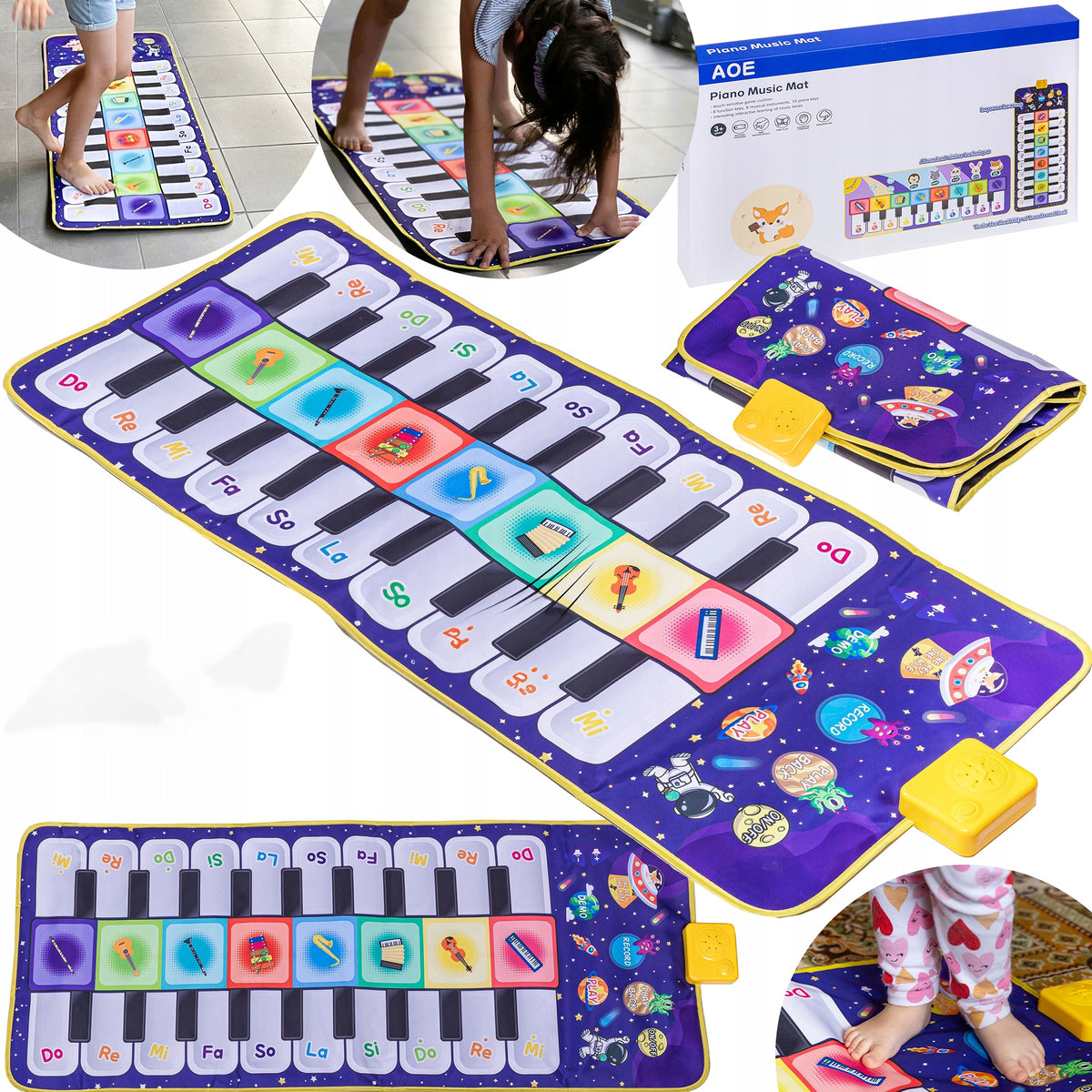 INTERACTIVE MUSIC MAT FOR DANCING PIANO ARCADE DANCE GAME