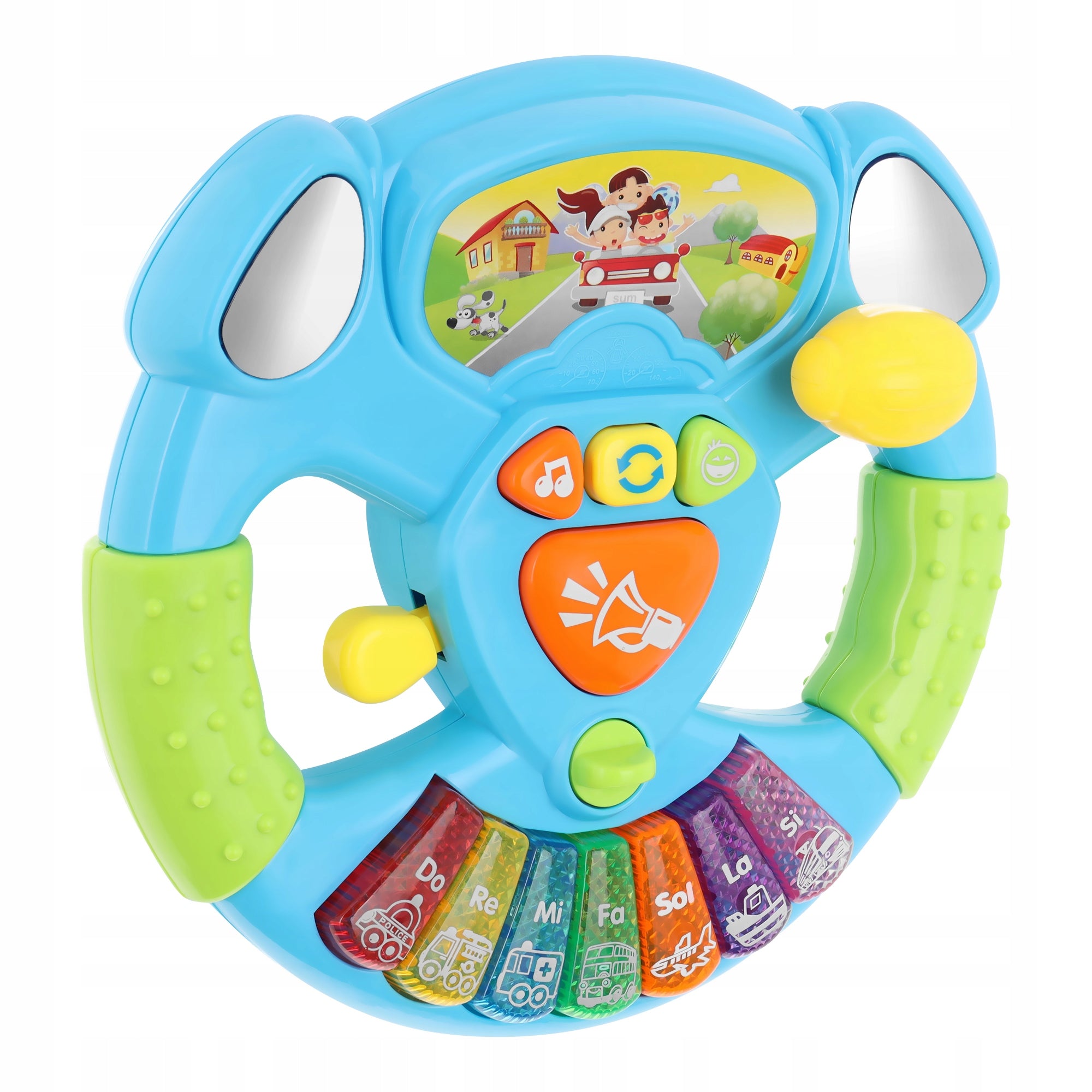 INTERACTIVE MUSIC STEERING WHEEL FOR CAR HORN LIGHT SOUND Packaging status original