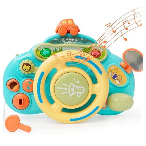 INTERACTIVE MUSIC STEERING WHEEL FOR CHILDREN FOR STROLLER COT GIFT