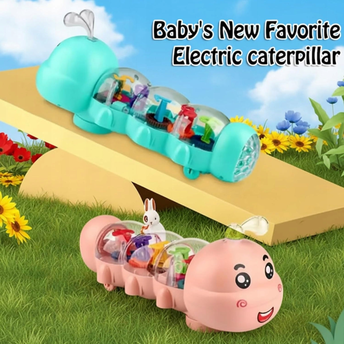 INTERACTIVE MUSICAL CRAWLER FOR LEARNING TO CRAWL FOR KIDS, Blue Packaging status original