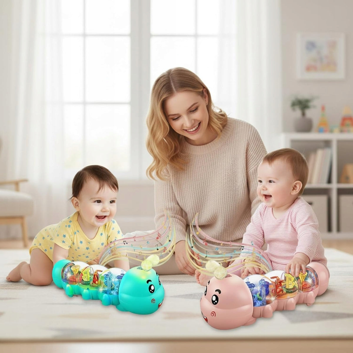 INTERACTIVE MUSICAL CRAWLING LEARNING CATERPILLAR FOR KIDS, Pink Brand no brand