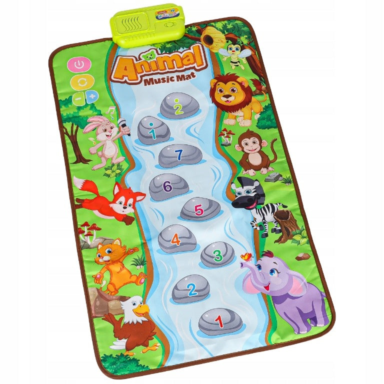 INTERACTIVE MUSICAL DANCE MAT FOR KIDS ANIMALS FOLDING Brand Ikonka