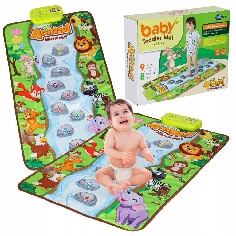 INTERACTIVE MUSICAL DANCE MAT FOR KIDS ANIMALS FOLDING