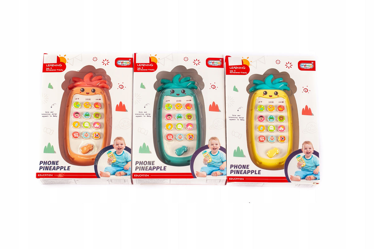 INTERACTIVE PHONE TEACHING Pineapple DIFFERENT COLORS Color multicolor