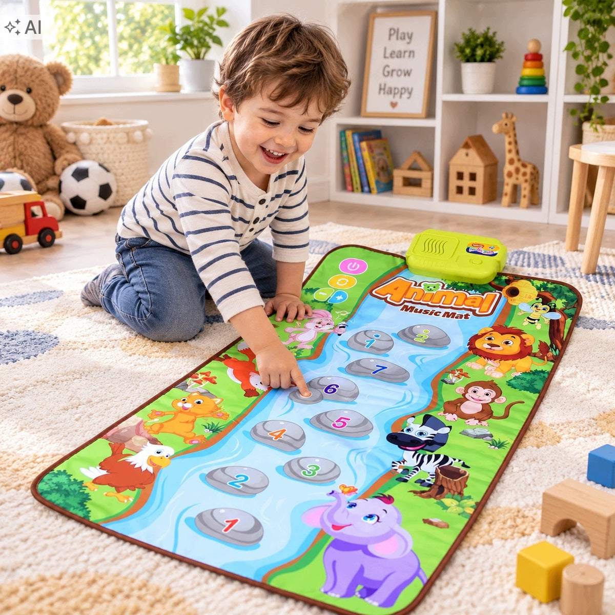 INTERACTIVE PLAY MAT FOR CHILDREN EDUCATIONAL MUSICAL AND MOVEMENT FUN Manufacturer code MATA ZWIERZĄTKA