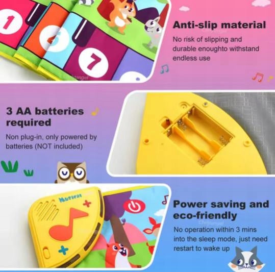 INTERACTIVE PLAYING MAT FOR CHILDREN EDUCATIONAL MUSICAL PLAY 110cm Kid's age 3+ years