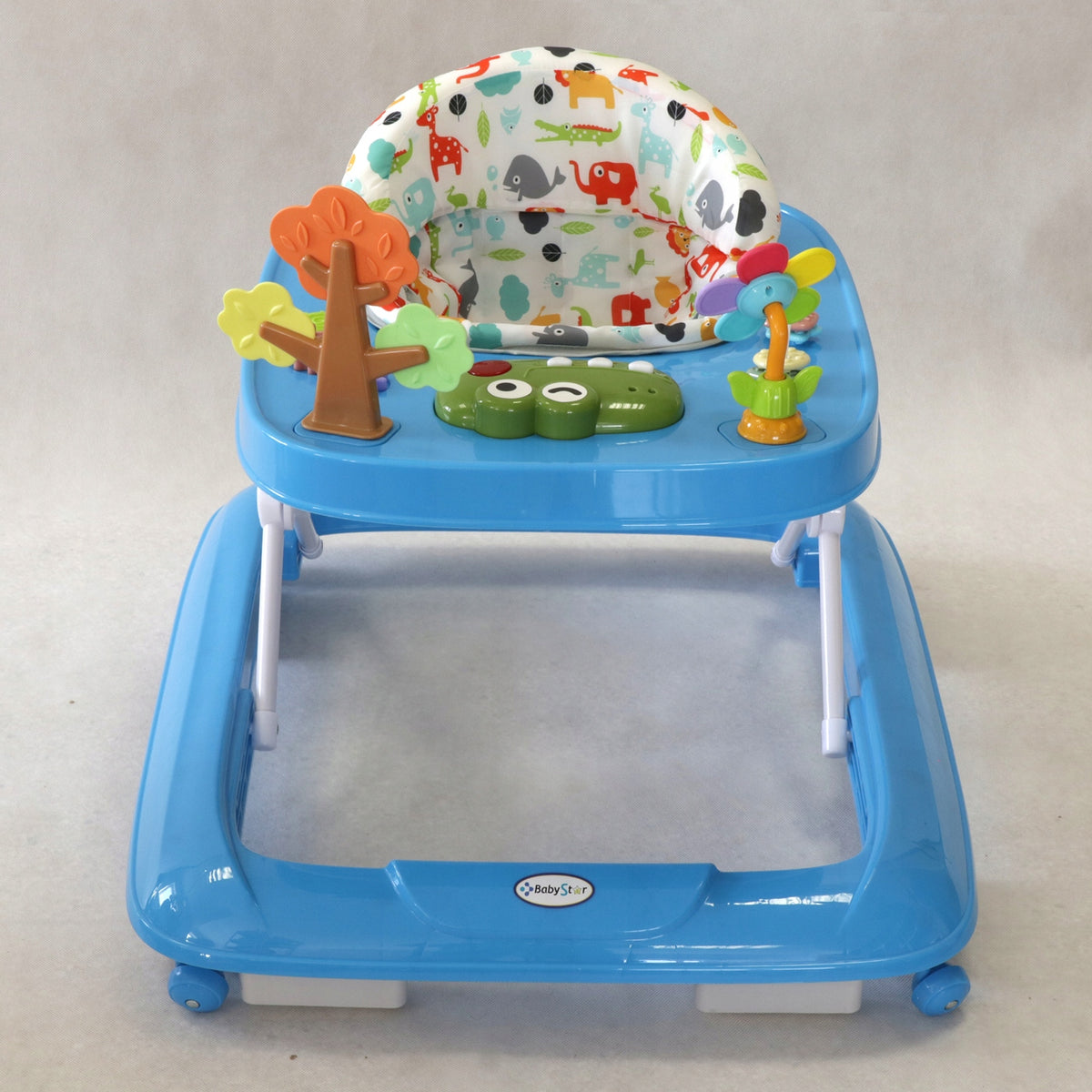 INTERACTIVE PUSHER WALKER 4 COLORS - Learning to walk - Adjustable Manufacturer code QB801 - niebieski