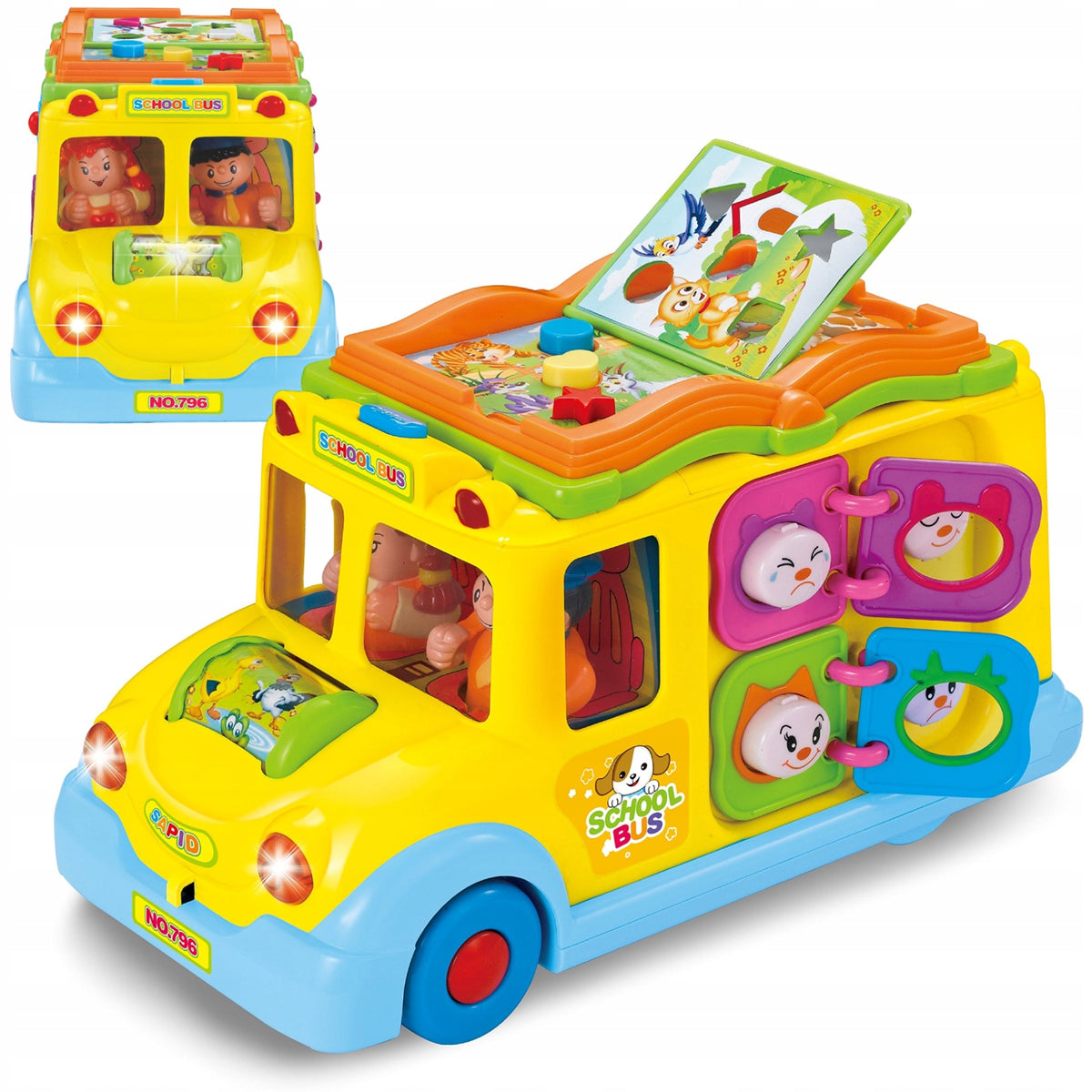 INTERACTIVE SCHOOL BUS LIGHTS UP GAME BOOK