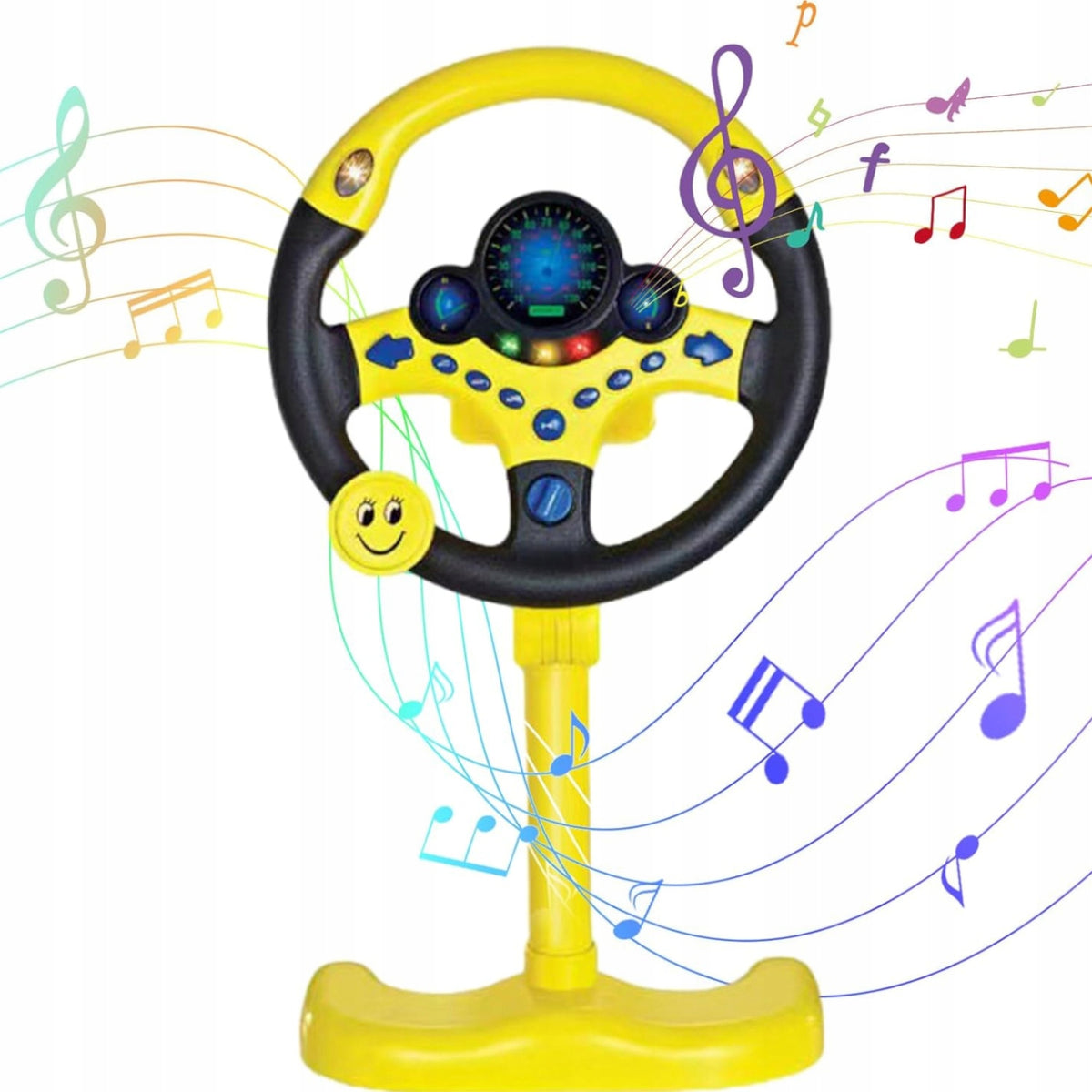 INTERACTIVE STEERING WHEEL FOR CHILDREN DRIVING SIMULATOR CAR AUTO HORN Packaging status original