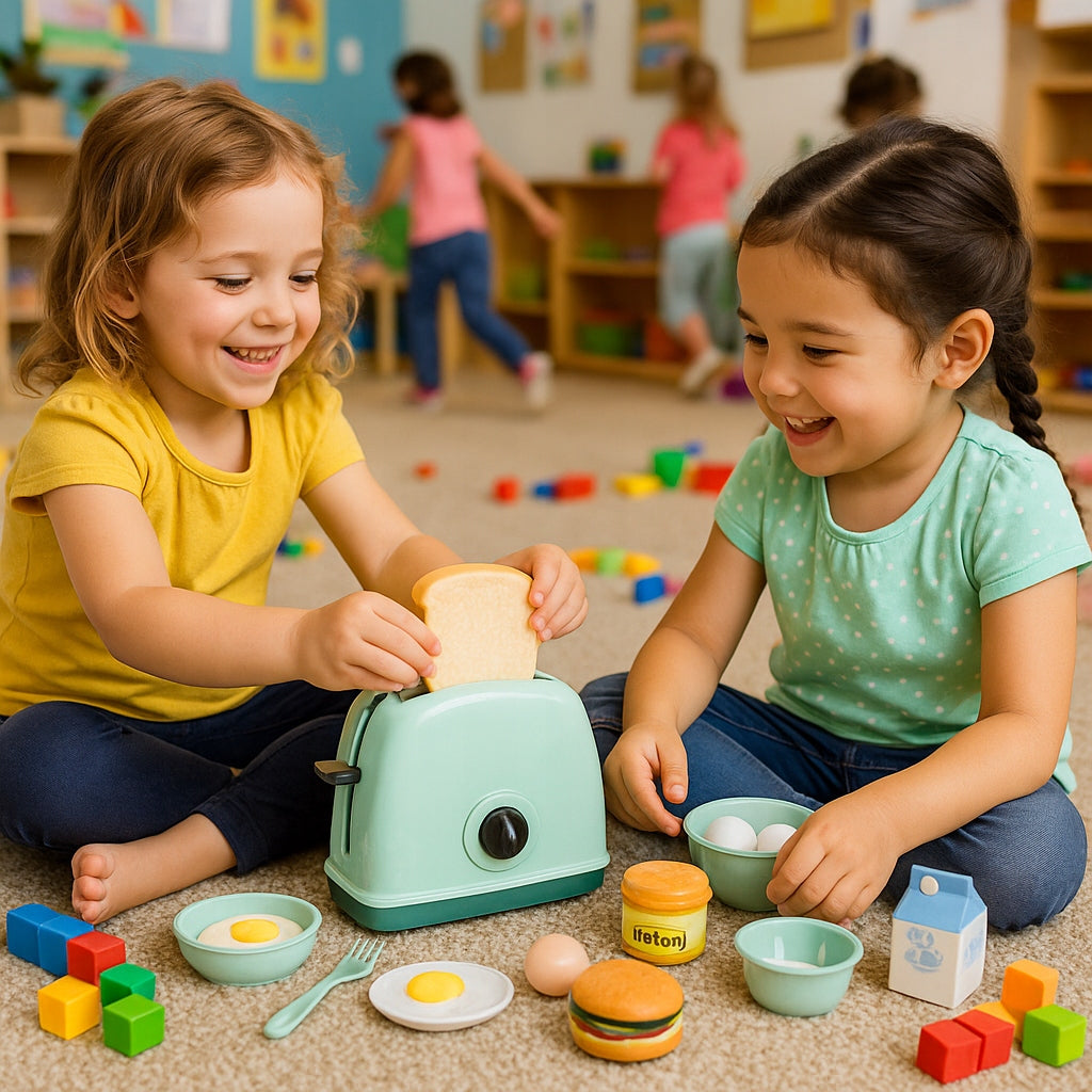INTERACTIVE TOASTER FOR CHILDREN Bread Toaster Toy Household Appliances Kitchen Manufacturer code A1002-6-PCS