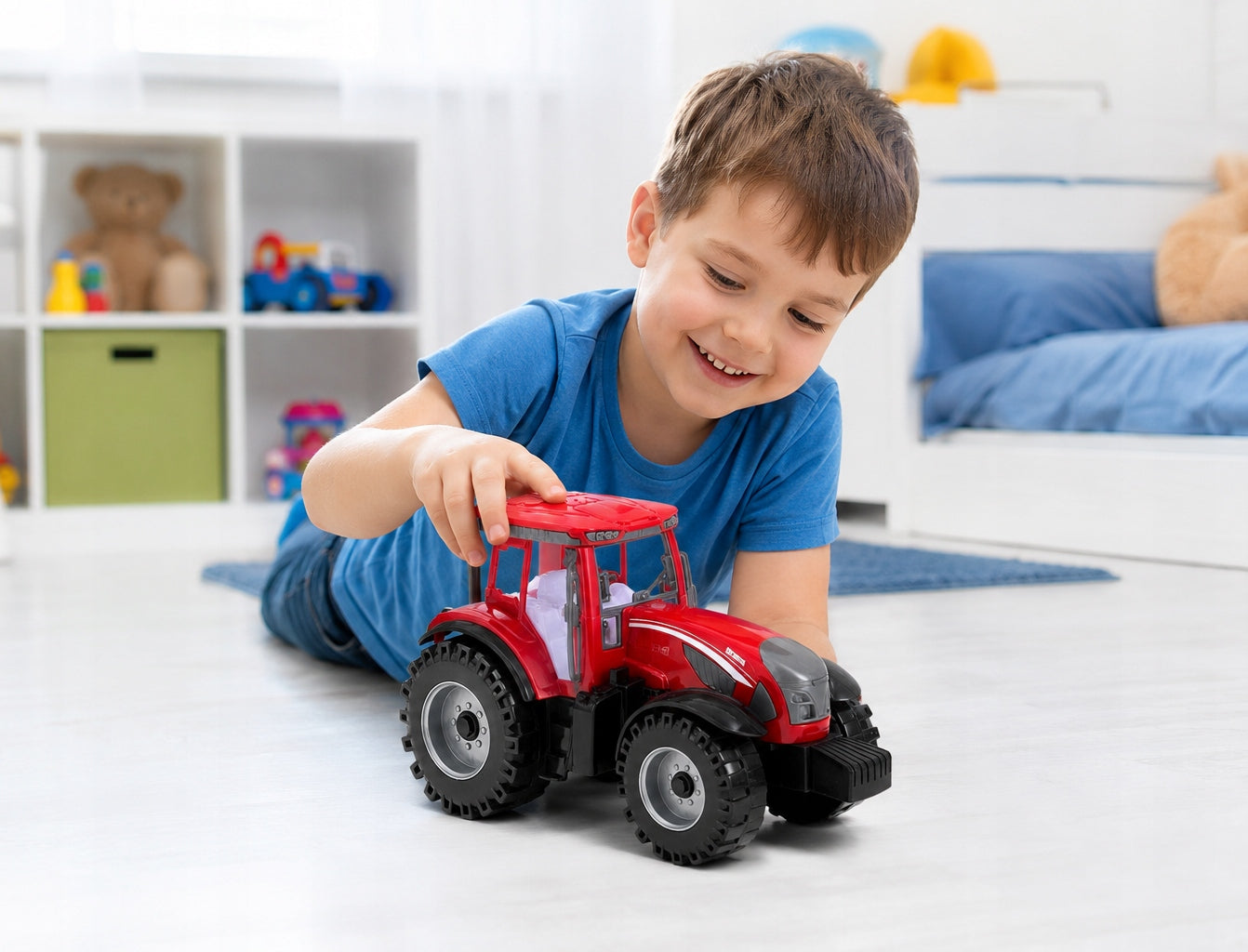 INTERACTIVE TRACTOR CAR WITH SOUND AND FRICTION DRIVE FARM ROLE Brand no brand