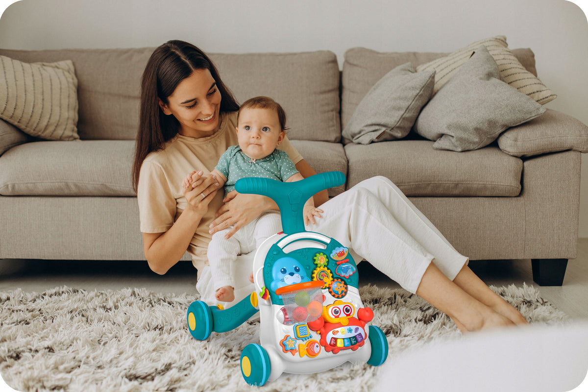 INTERACTIVE WALKER PUSHER EDUCATIONAL TABLE FOR CHILDREN 3IN1 RICOKIDS Brand RicoKids
