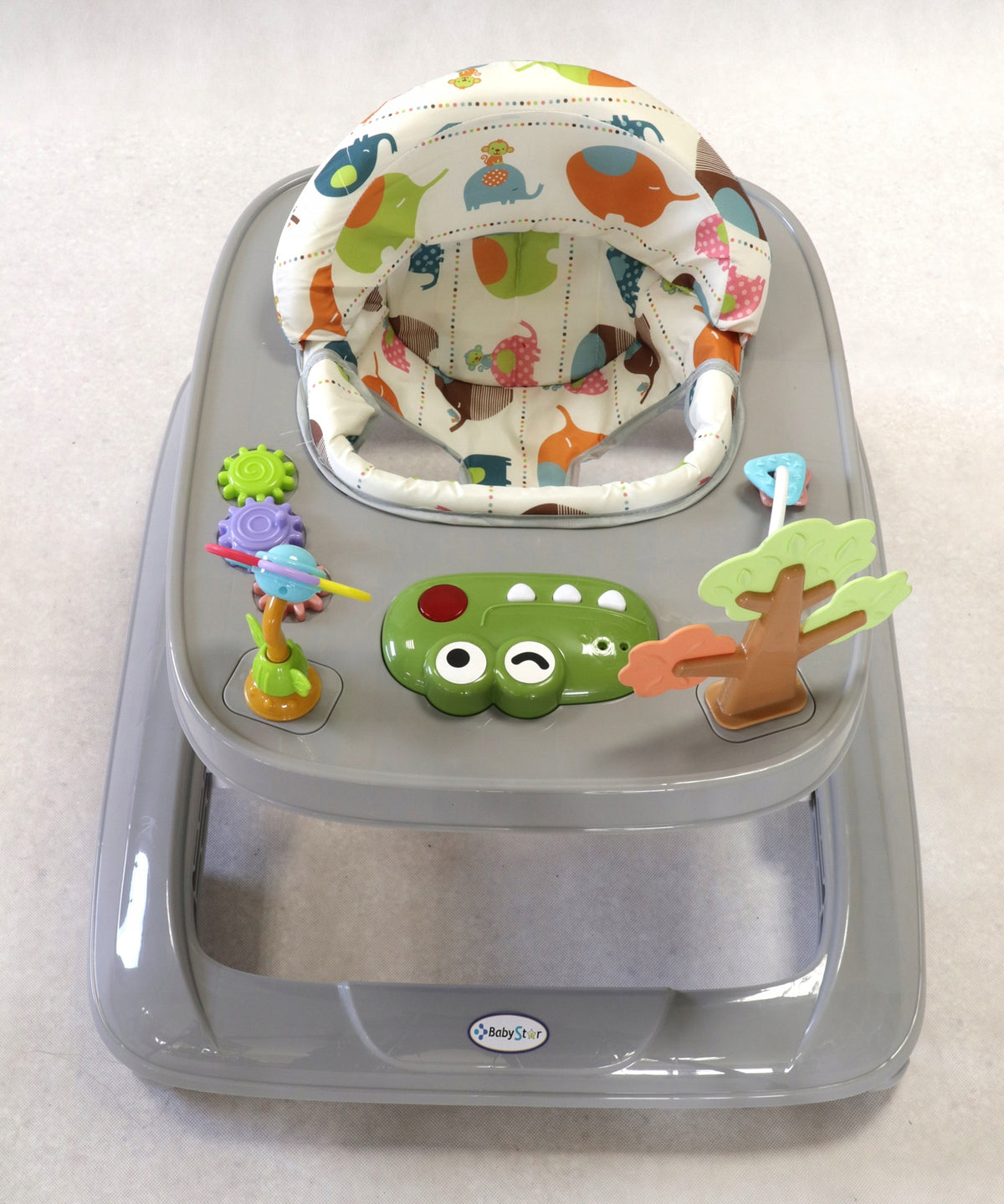 INTERACTIVE WALKER PUSHER STABLE - LEARNING TO WALK - ADJUSTING SOUNDS Color gray