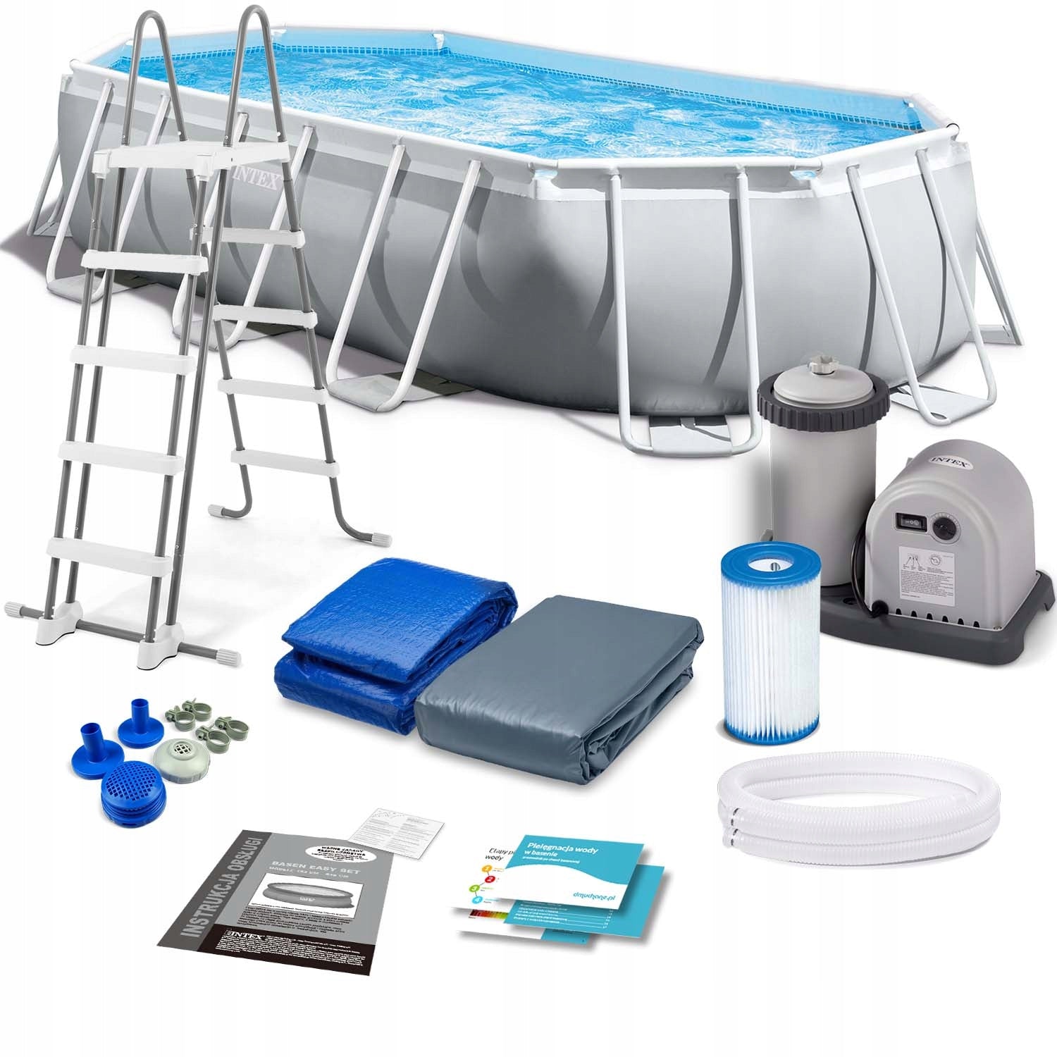 INTEX 26796 Oval frame pool 503 x 274 x 122 + Accessories