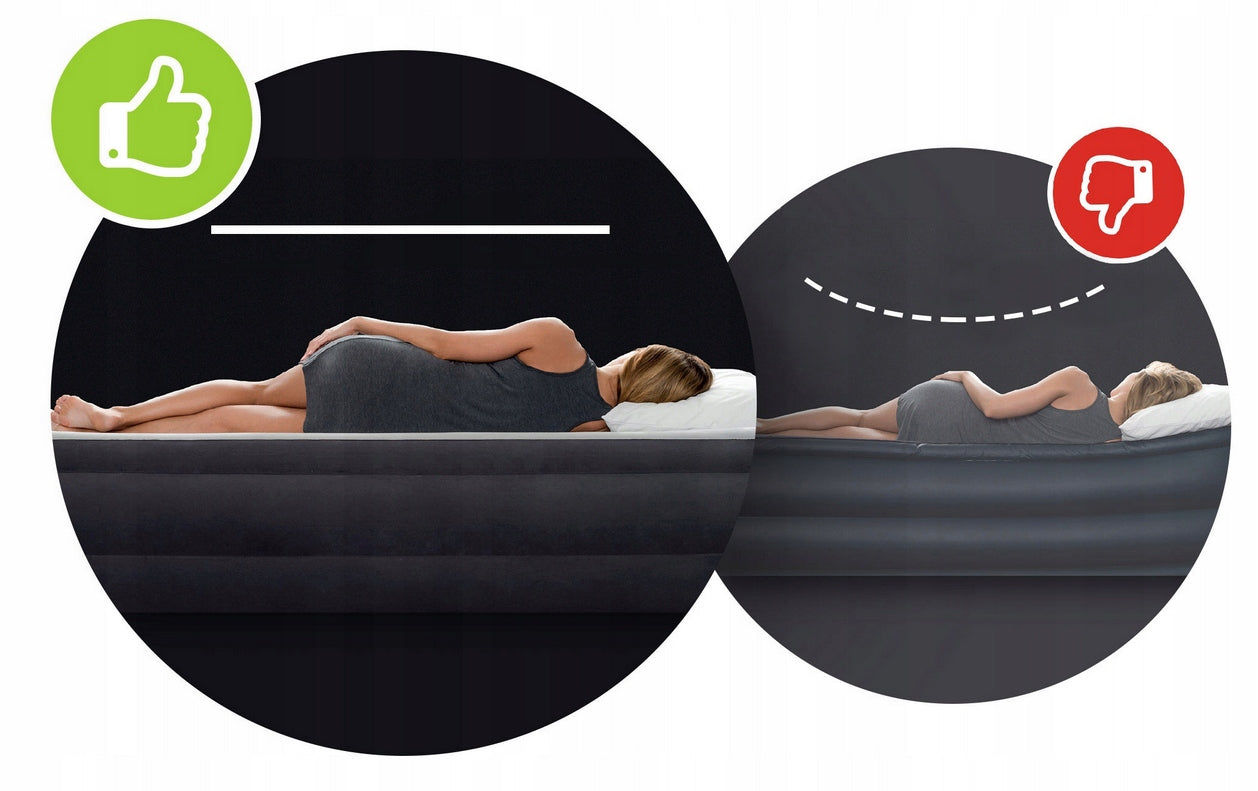 INTEX 64118 ND INFLATABLE MATTRESS PUMP 152x203x30 cm BED Packaging status original