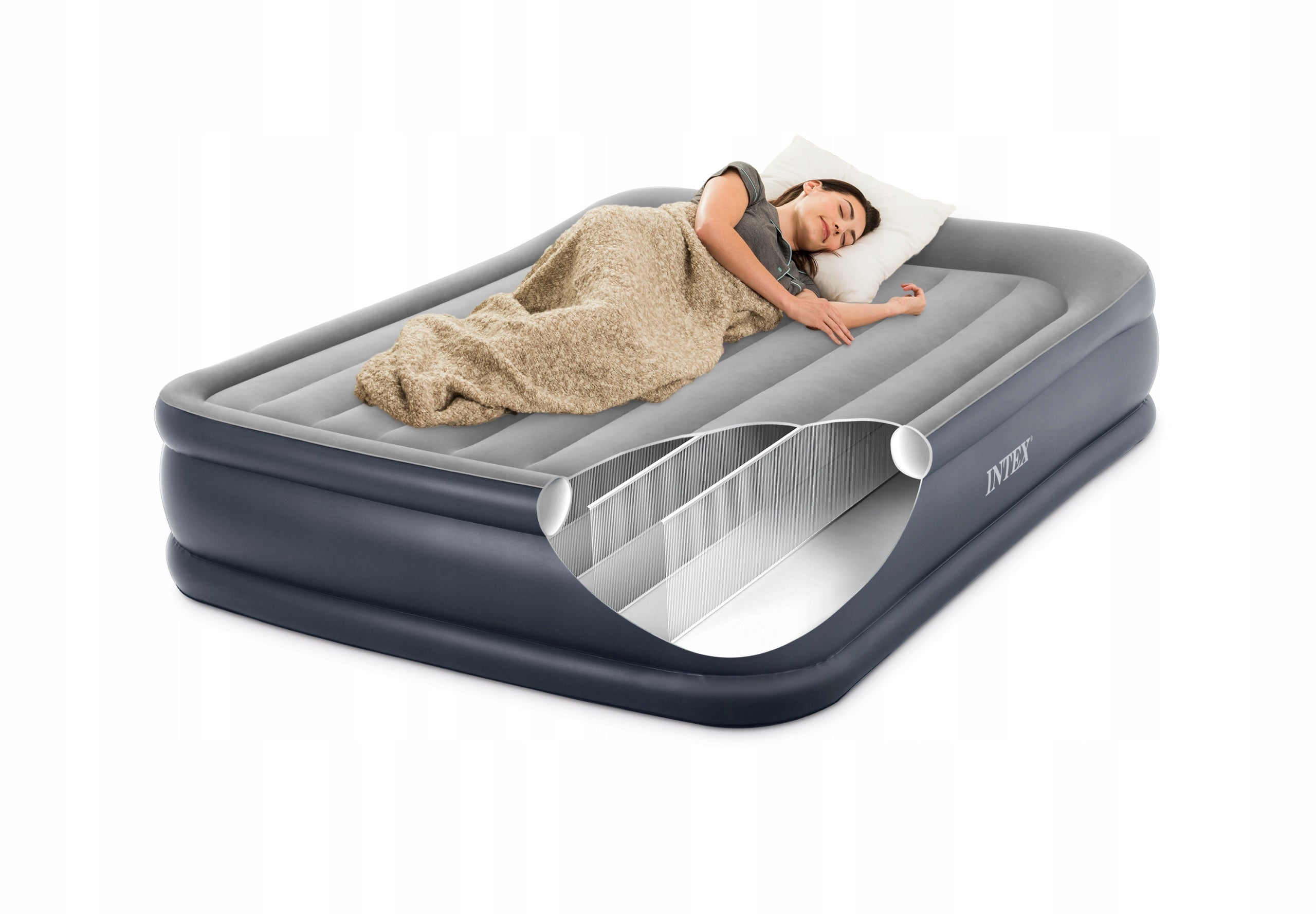 INTEX 64136ND INFLATABLE MATTRESS PUMP 152x203x42cm Packaging status original