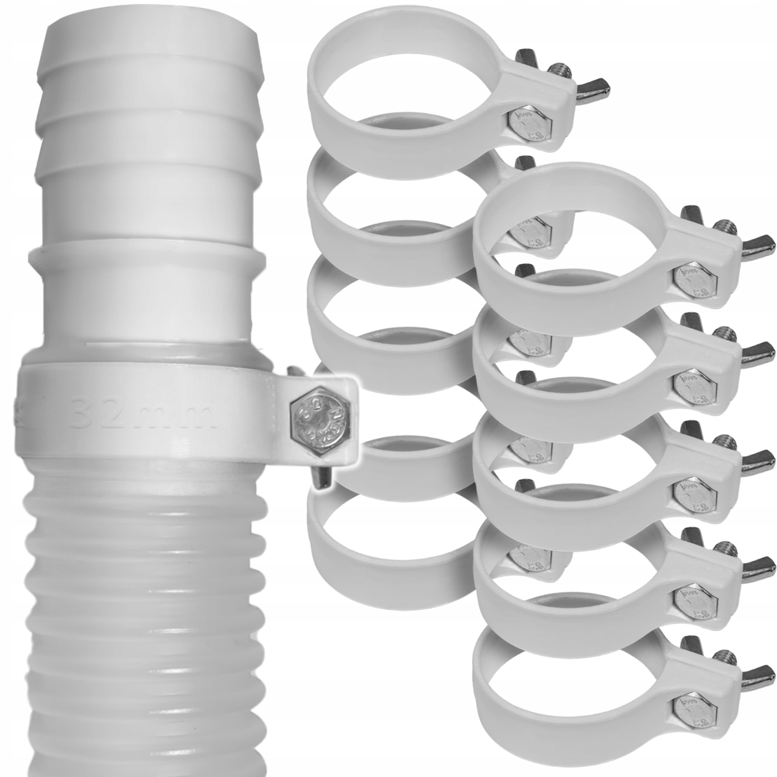 INTEX BESTWAY POOL PIPE HOSE FITTING BAND Ø 32 mm SET OF 10PCS