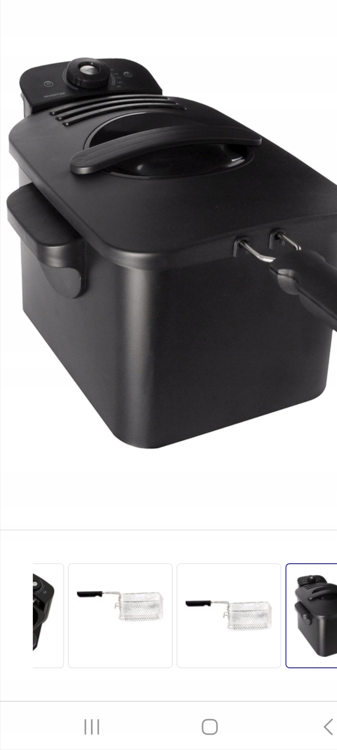INVENTUM ELECTRIC AIR FRYER 3L 2200W WITH THERMOSTAT