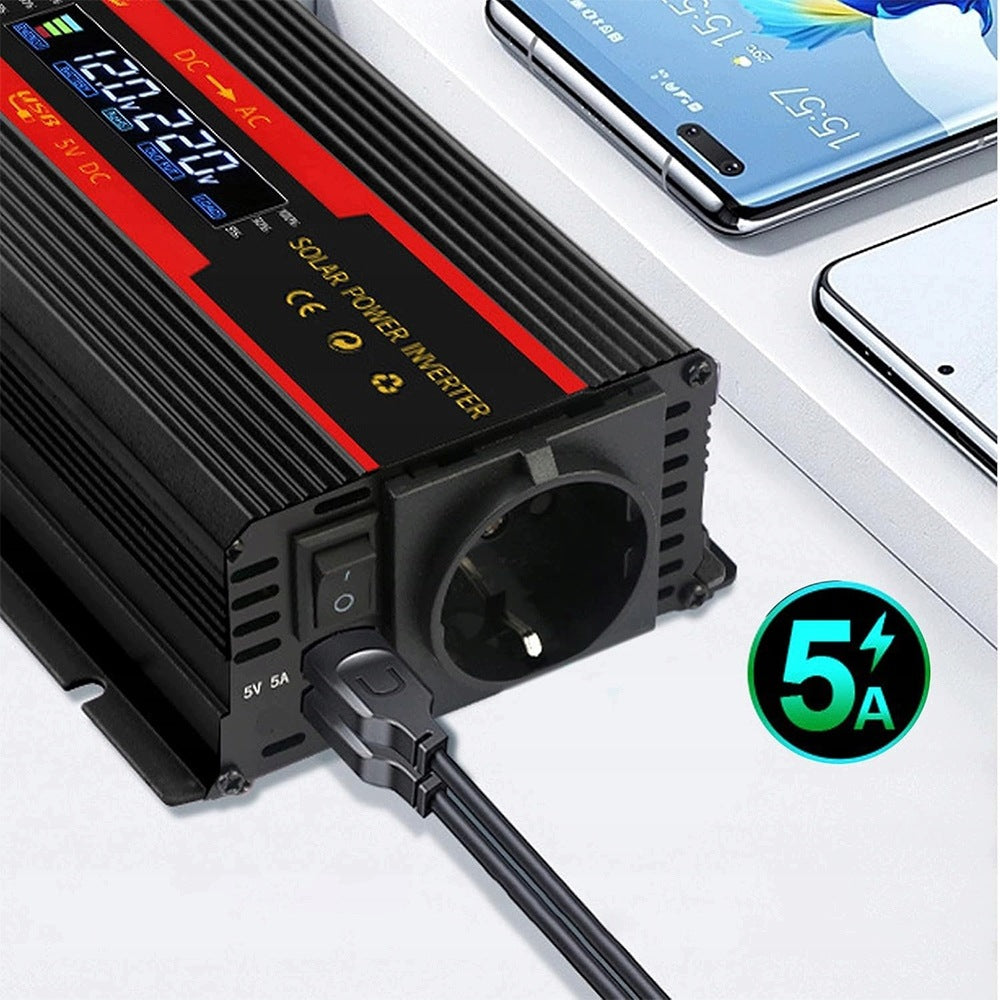 INVERTER 2000W INVERTER DC 12V 24V TO AC 220V SMART LCD SCREEN Brand Green Cell