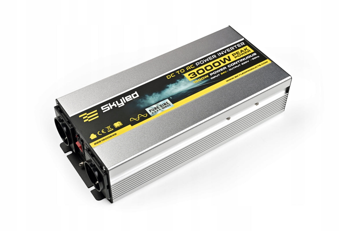 INVERTER TIR MOTORHOME 1500W 24V / 230V FULL SINE, USB, REMOTE CONTROL Brand Skyled