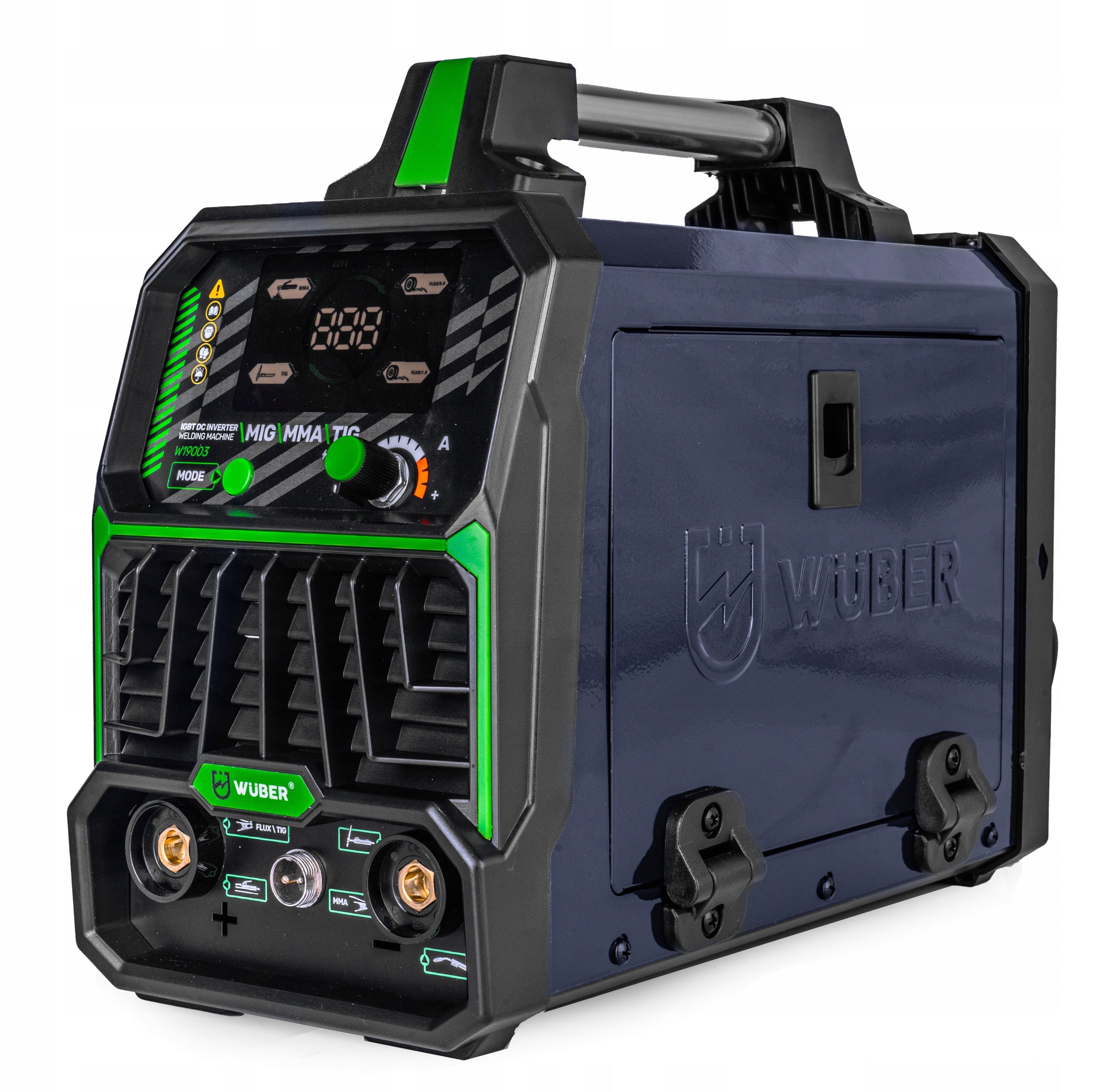 INVERTER WELDER 200A 4,5 kVa MIG FLUX MMA TIG IGBT WUBER Manufacturer code W19003 SPAWARKA INWERTOROWA MIGOMAT WUBER