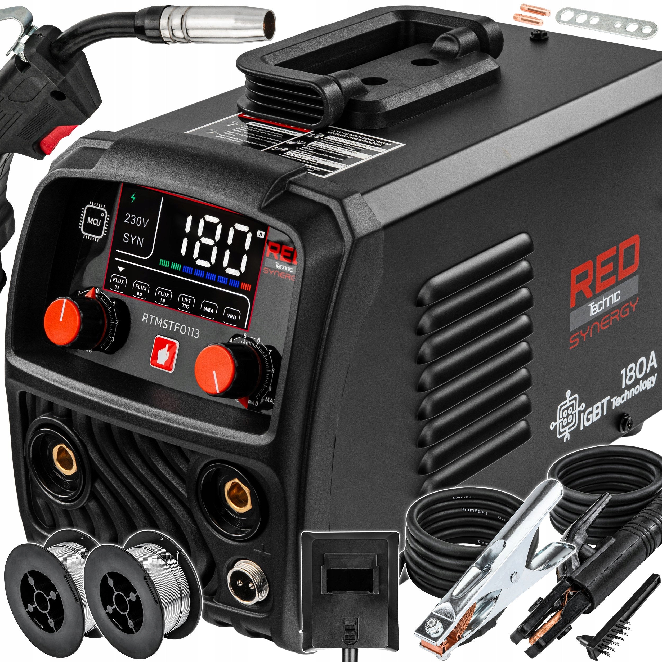 INVERTER WELDER MIGOMAT FCAW FLUX MMA TIG-LIFT 180A SYNERGY 2x WIRE