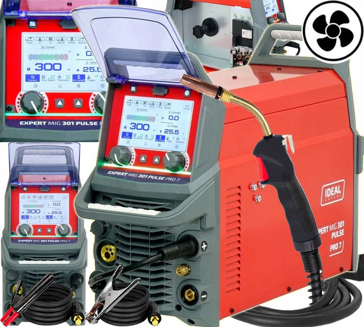 INVERTER WELDER MIGOMAT IDEAL EXPERT MIG 301 PULSE Pro7 LCD 400V 4x4