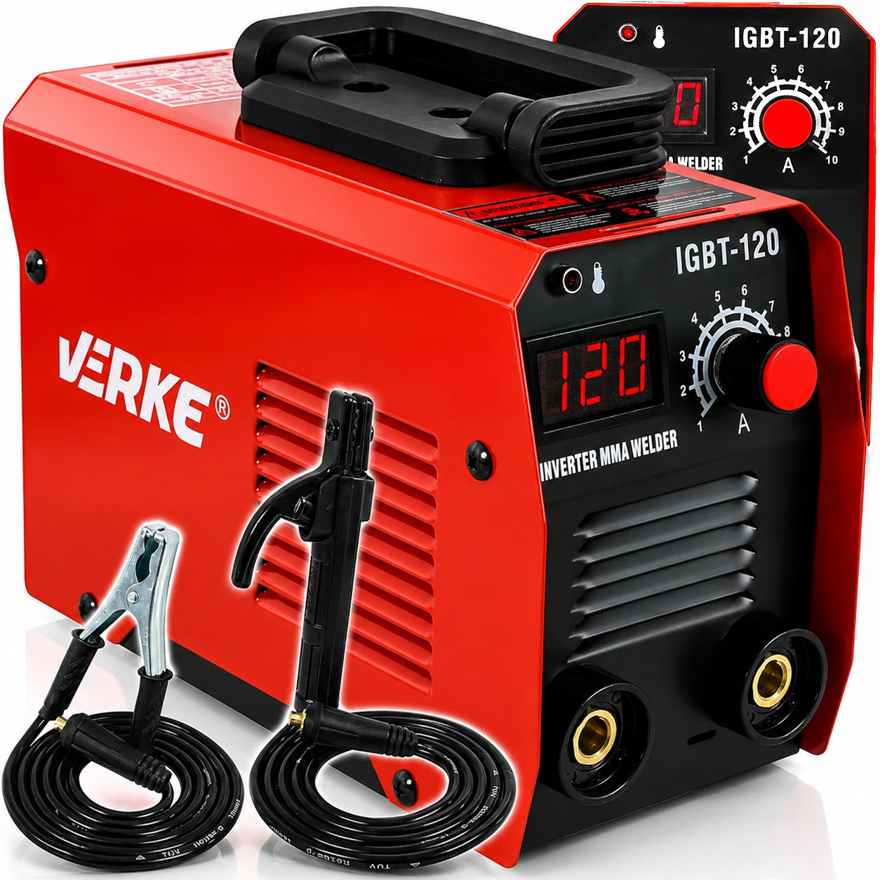 INVERTER WELDING MACHINE INVERTER 120A LCD MMA IGBT BRUSH SET