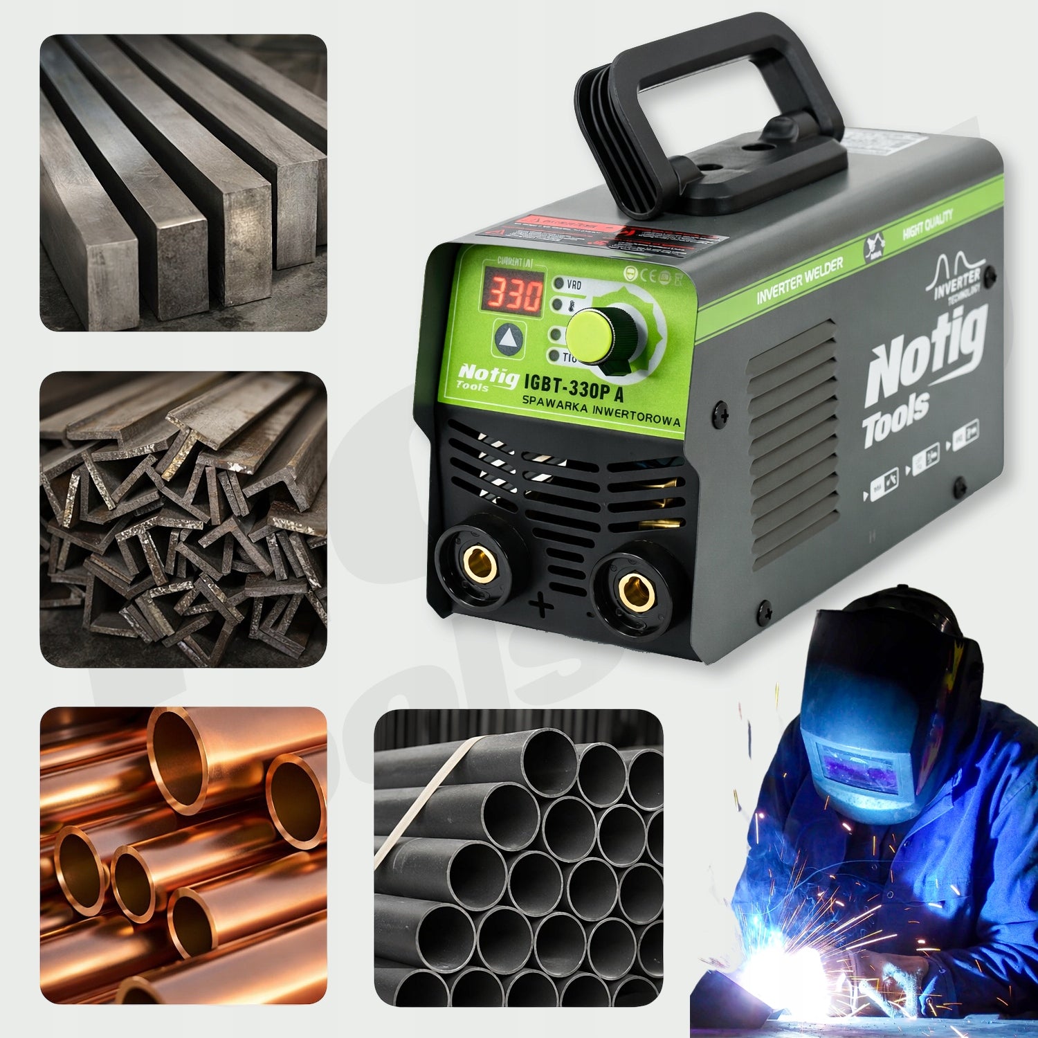 INVERTER WELDING MACHINE INVERTER 330A MMA TIG LIFT VRD 20 – 330A 230V STRONG Supply voltage (V) 230