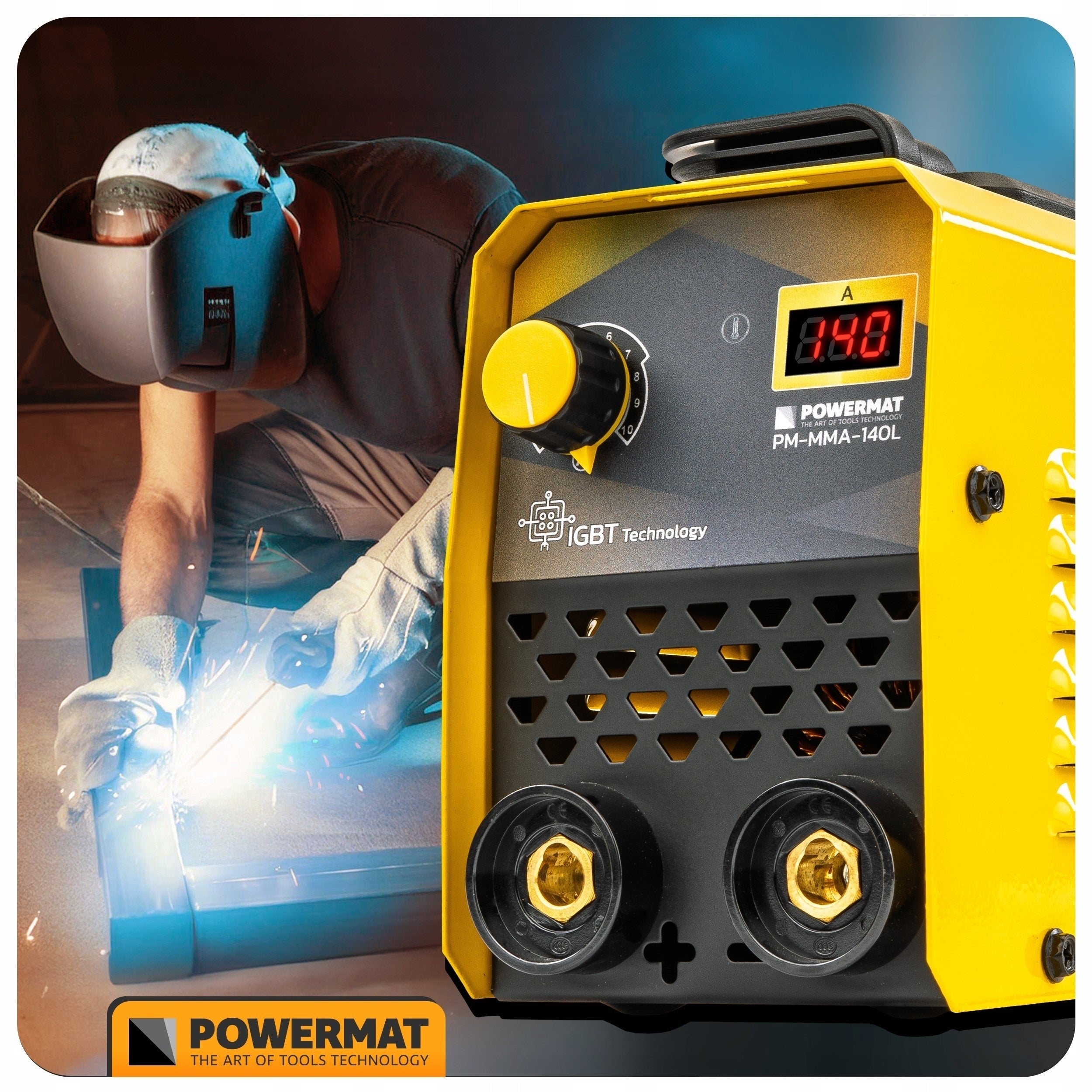INVERTER WELDING MACHINE LCD MMA 140A IGBT HOT START ANTI STICK VRD Manufacturer code PM-MMA-140L / PM1338