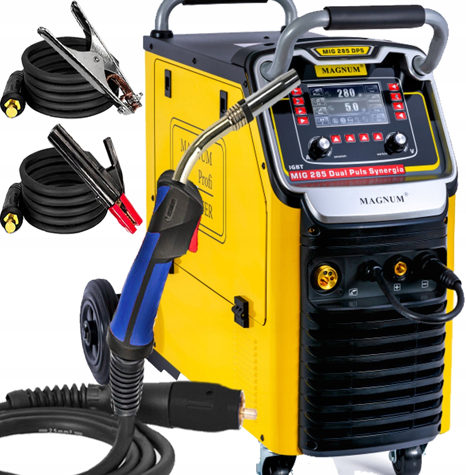 INVERTER WELDING MACHINE MIGOMAT SEMI-AUTOMATIC MAGNUM MIG 285 DUAL PULSE SYNERGY