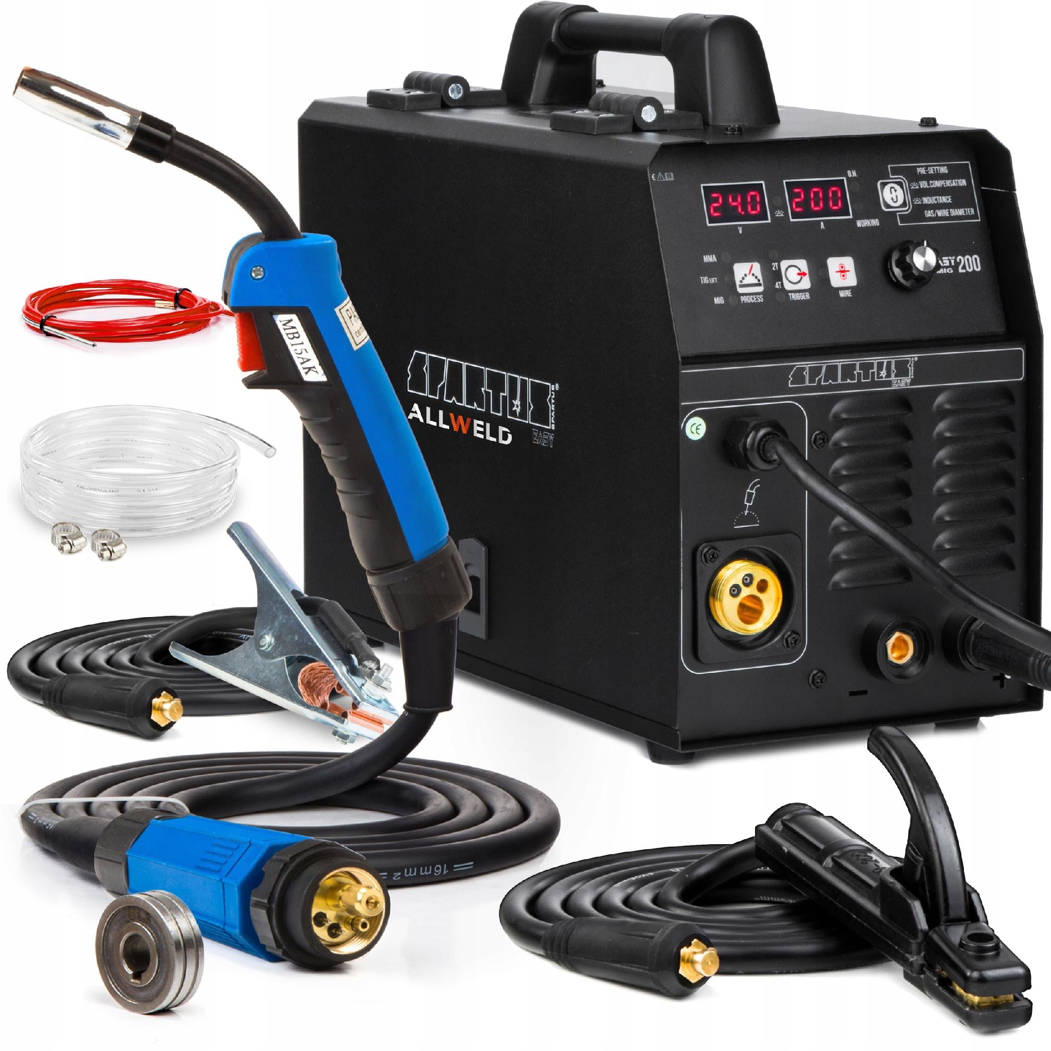 INVERTER WELDING MACHINE SPARTUS EASY MIG 200 MMA TIG 200A 230V IGBT SYNERGY