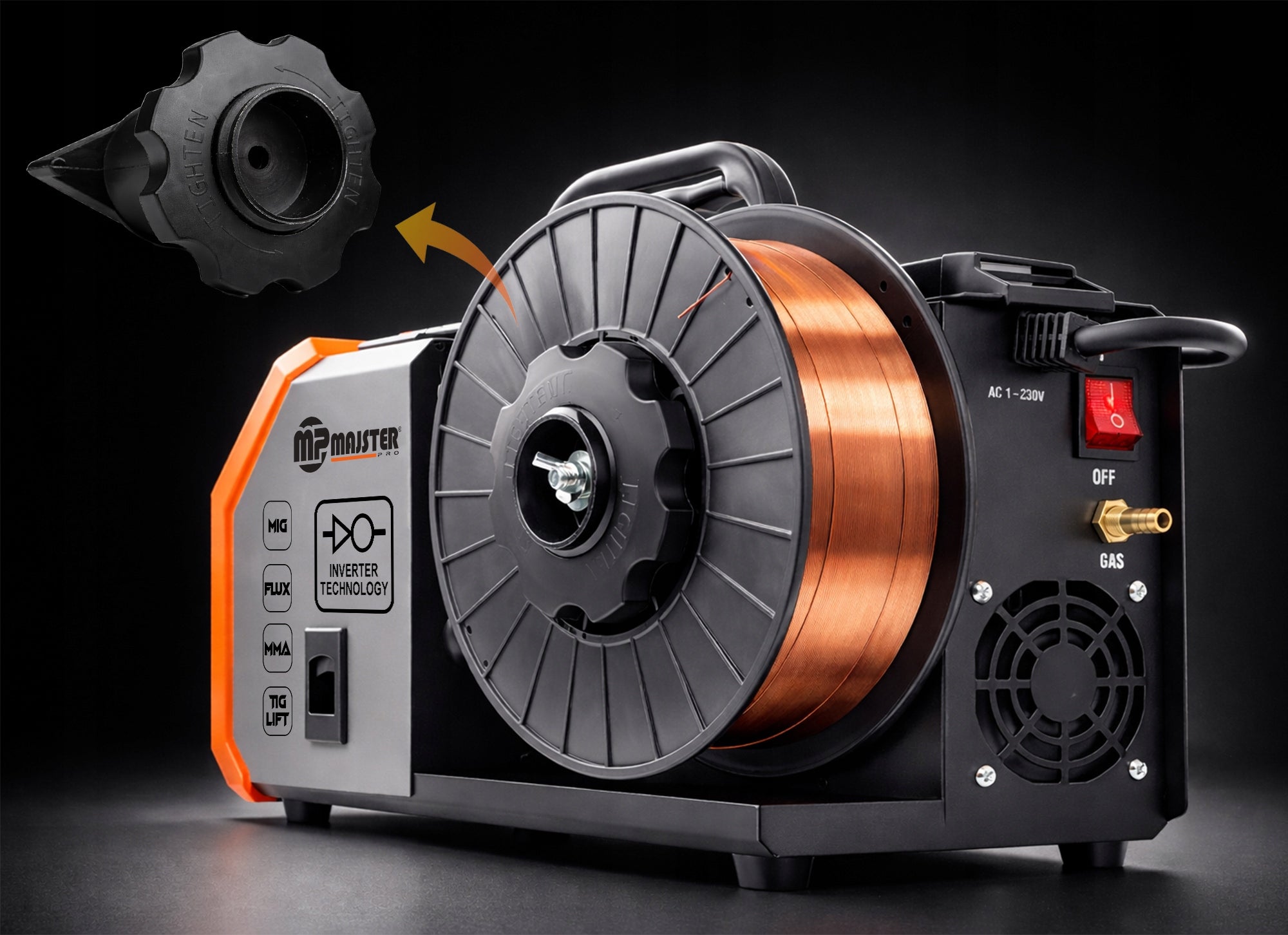 INVERTER Welder MIGOMAT IGBT FLUX MIG MAG MMA 160A MP0142 POWERFUL 5KG Manufacturer code MP0142