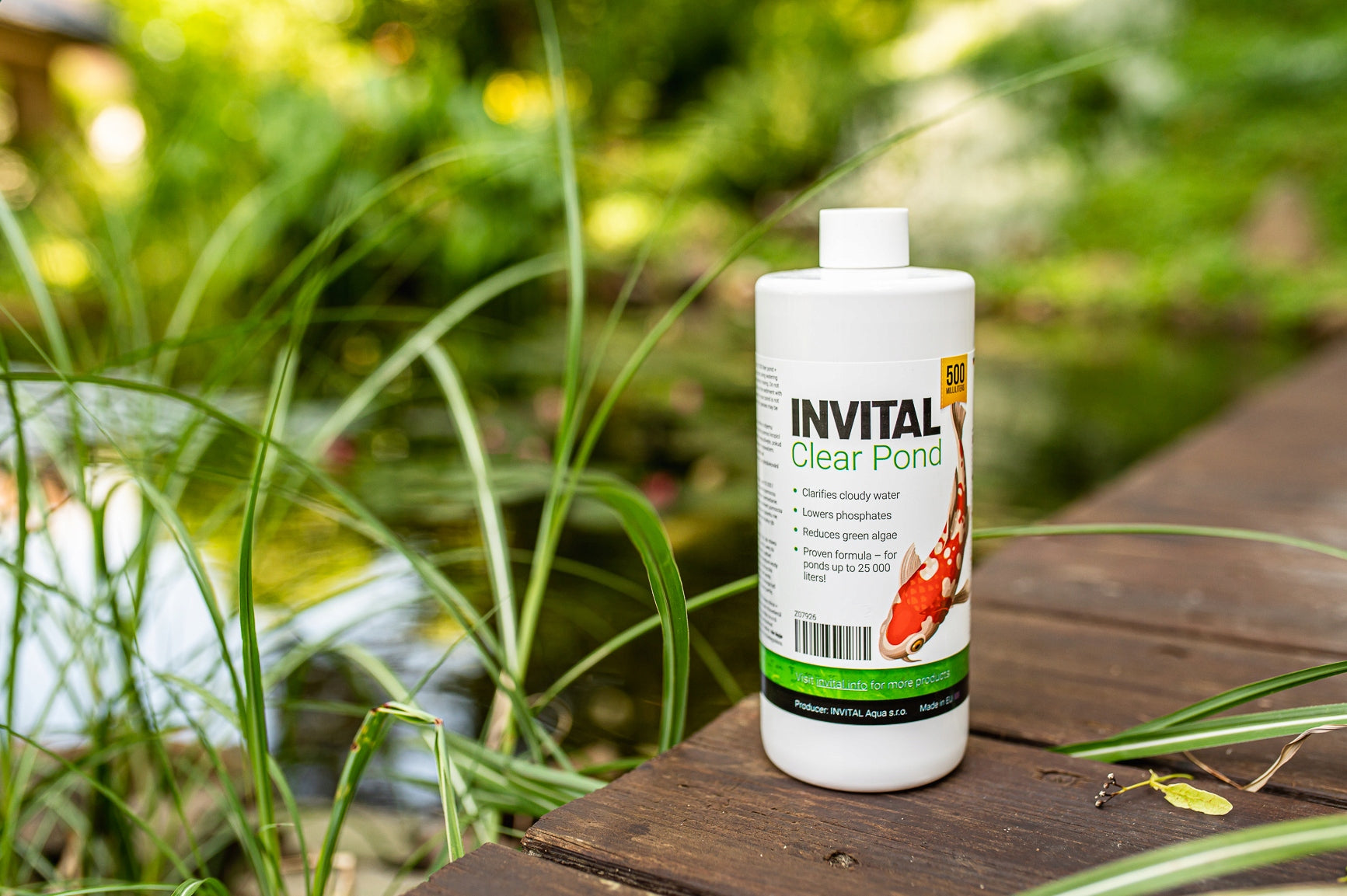 INVITAL Clear Pond 500 ml against green water, water purification Manufacturer code Z07926