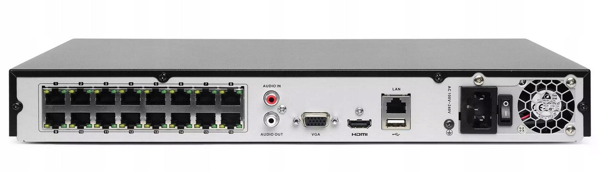 IP 16ch 16xPoE HiLook by Hikvision up to 8Mpx 4K NVR-216MH-C/16P Manufacturer code NVR-216MH-C/16P
